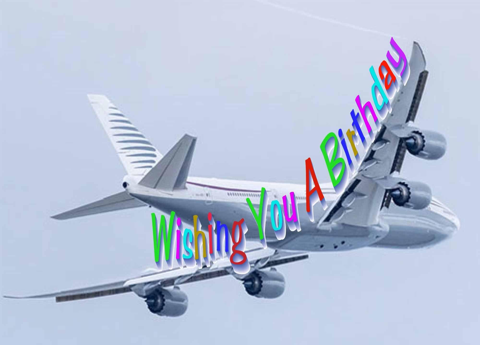 Personalized Airplane Birthday Card - Handmade Greeting Card