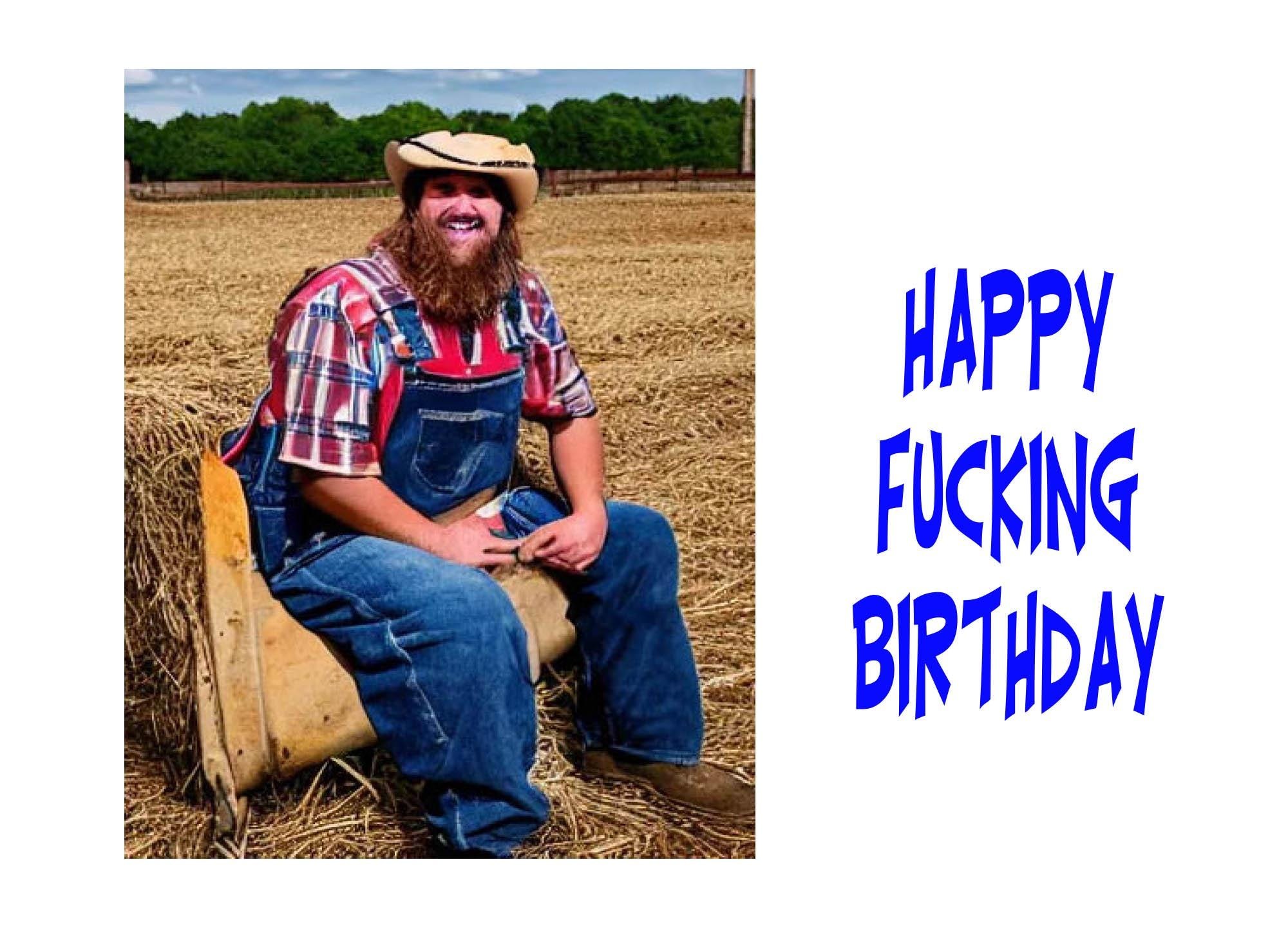 Happy Fucking Birthday Card - Custom Adult Humor Greeting Card - Funny Rude Gift