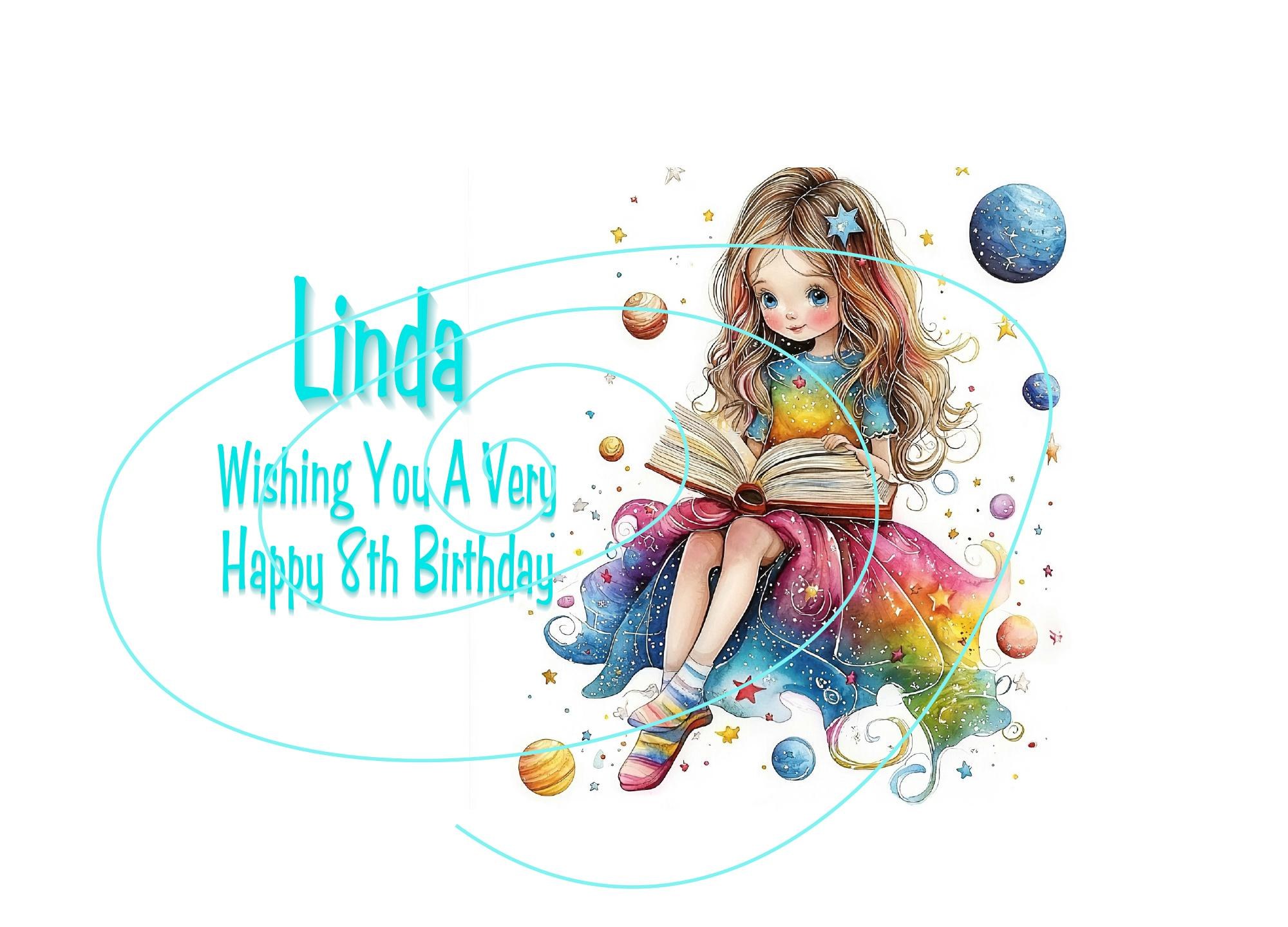 Happy Birthday Daughter Card – Cheerful Little Girl, Wishes Come True