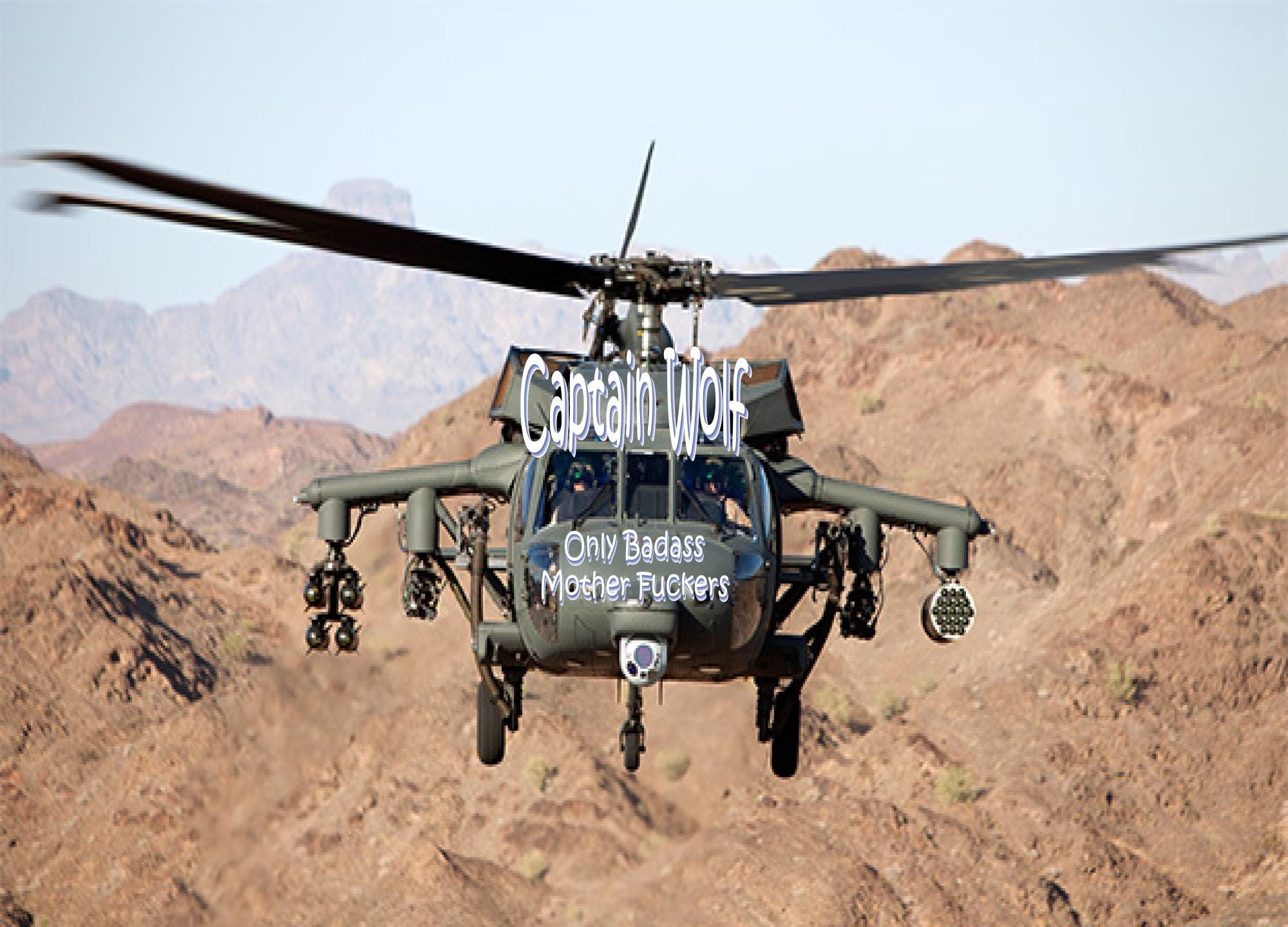 Bad Ass Mother Fuckers Fly Helicopters - Military Aviation Birthday Card
