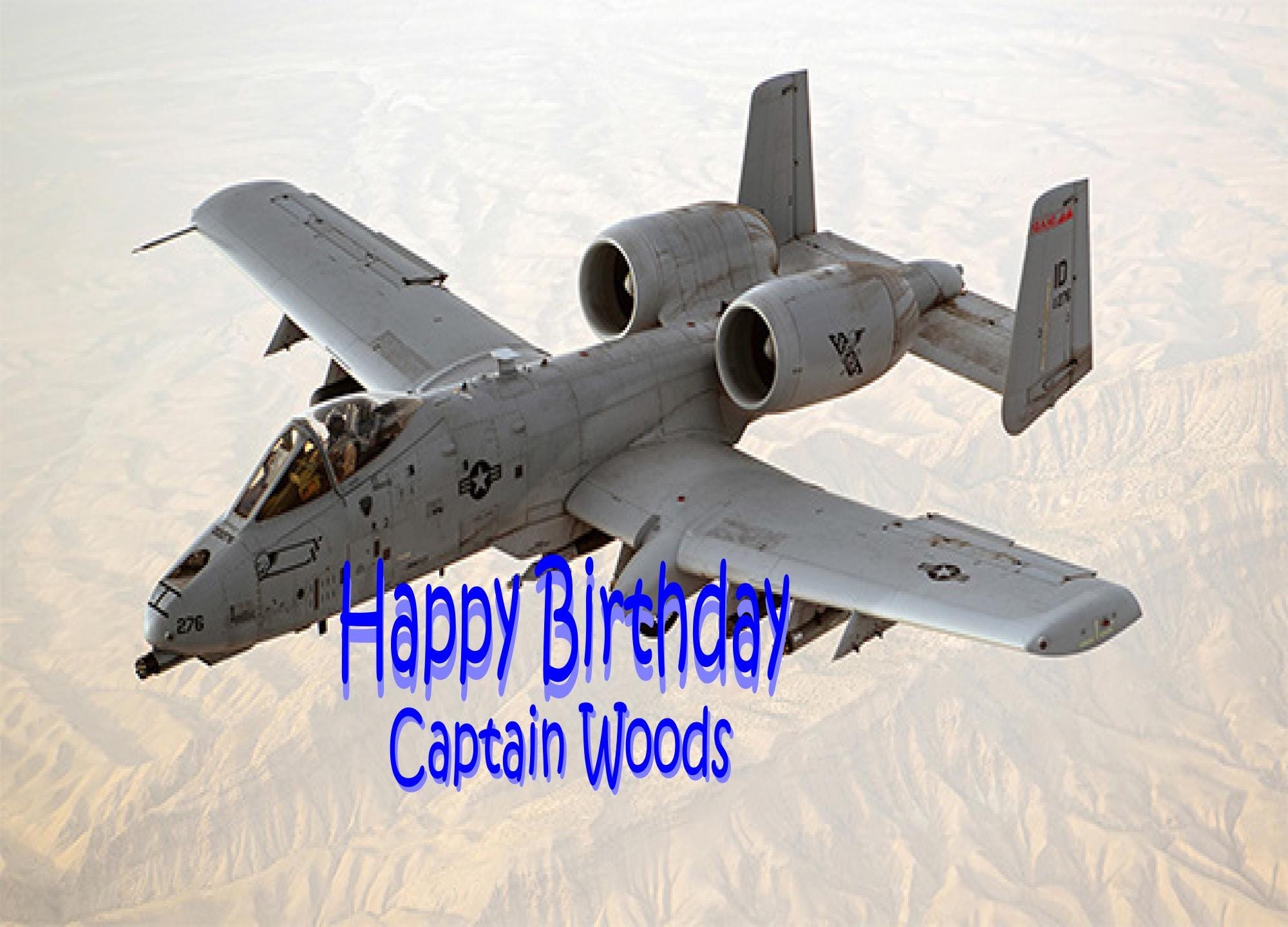 Funny A-10 Birthday Card - 'Just Flying Club' Military Humor