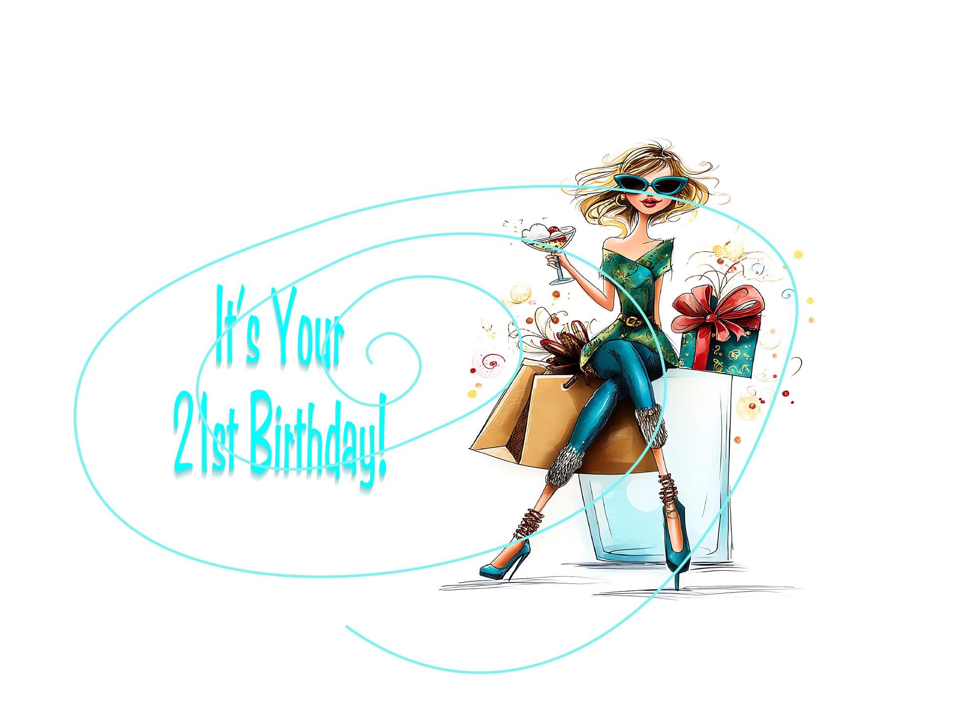 Happy 21st Birthday Card - You’re Legally Allowed to Party!