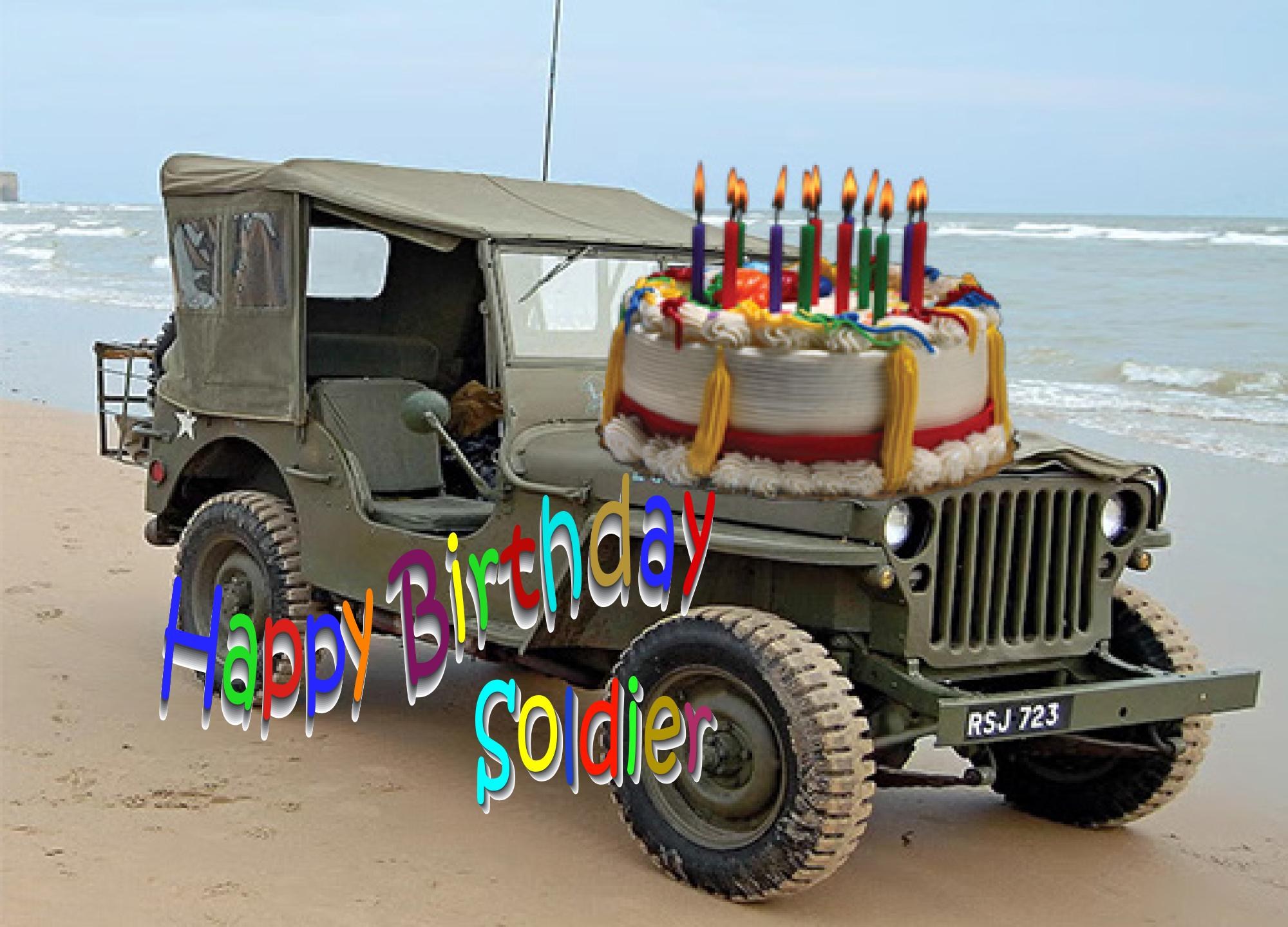 Happy Birthday Soldier - Military Birthday Card for Celebrating Heroes-Personalized