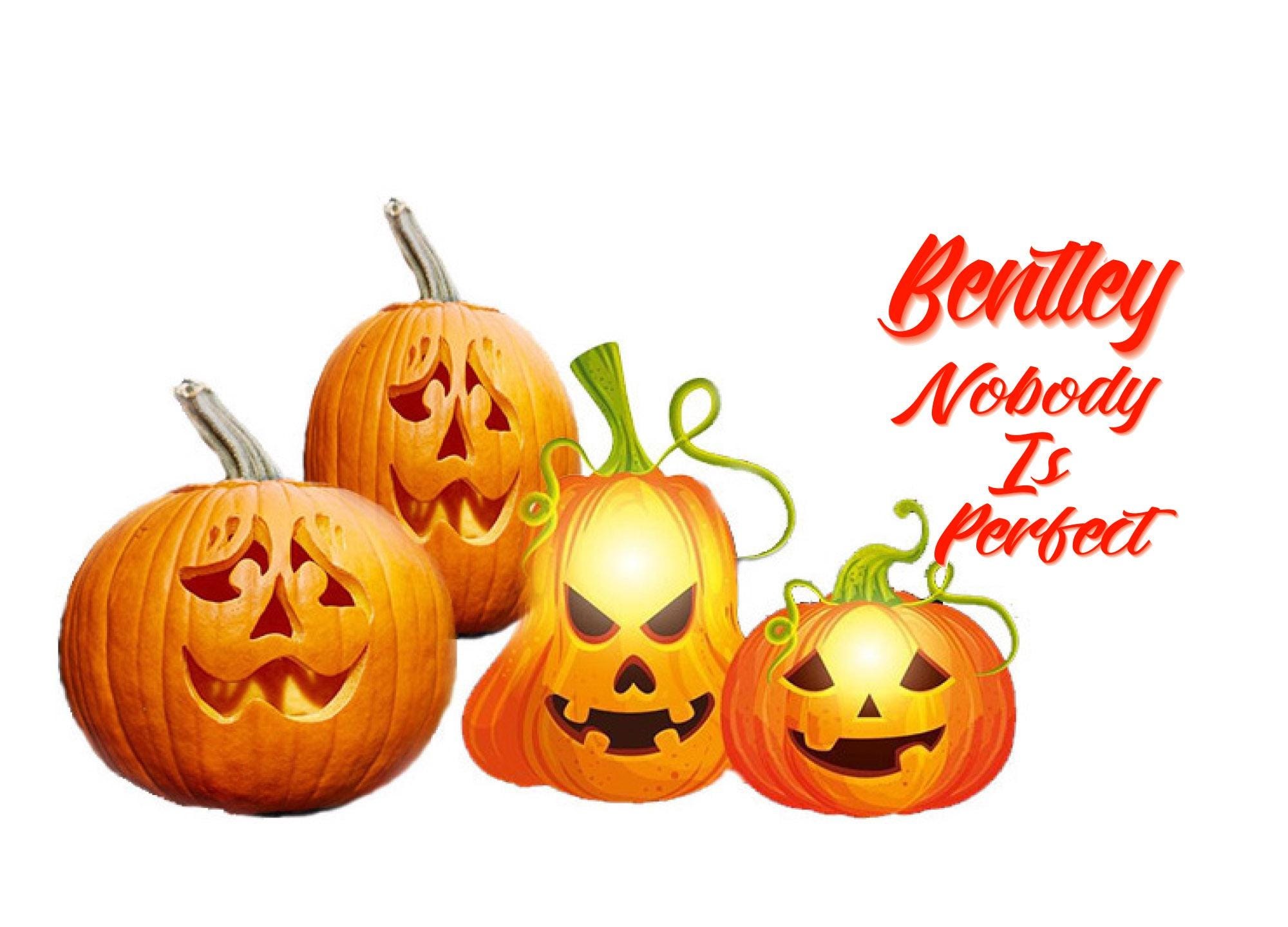 November Birthday Card – Pumpkin Theme, Nobody Is Imperfect Quote