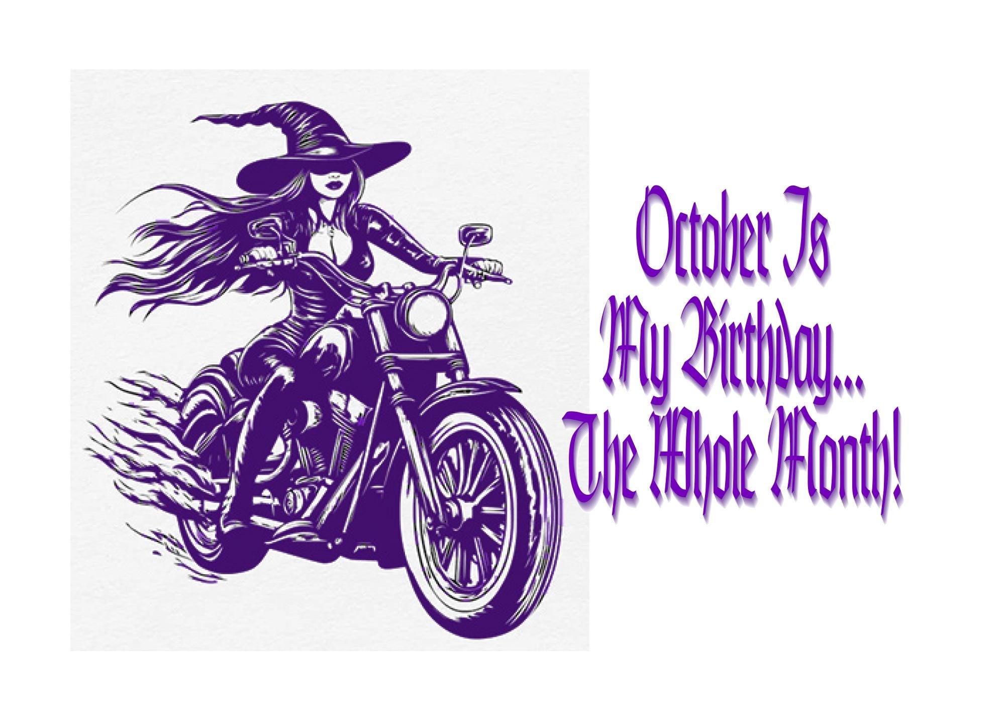 October Birthday Card | Digital Card Blank Inside | Celebrate All Month!
