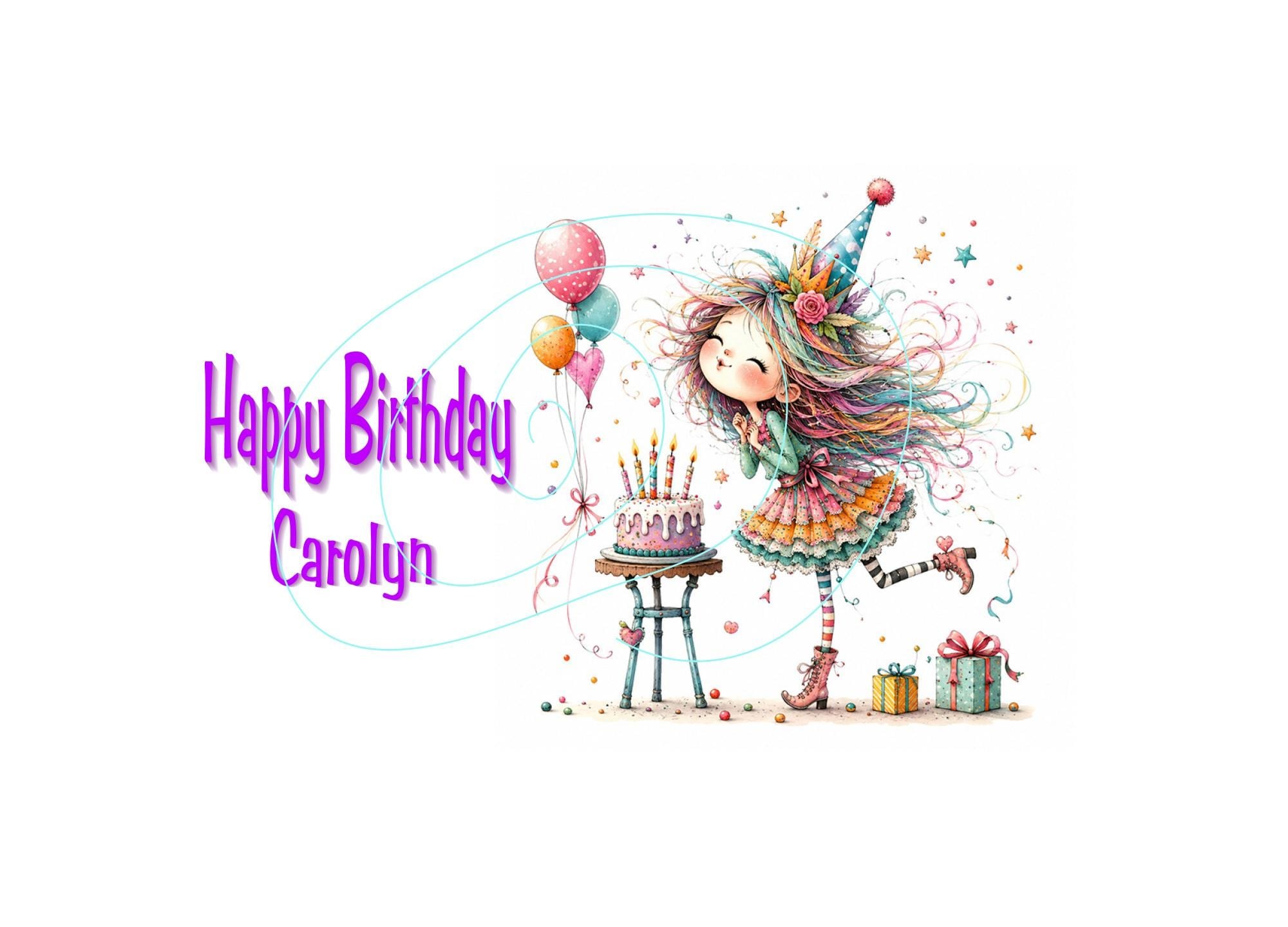 Happy Birthday Card for Young Girls – Magical Day Wishes-Add Age