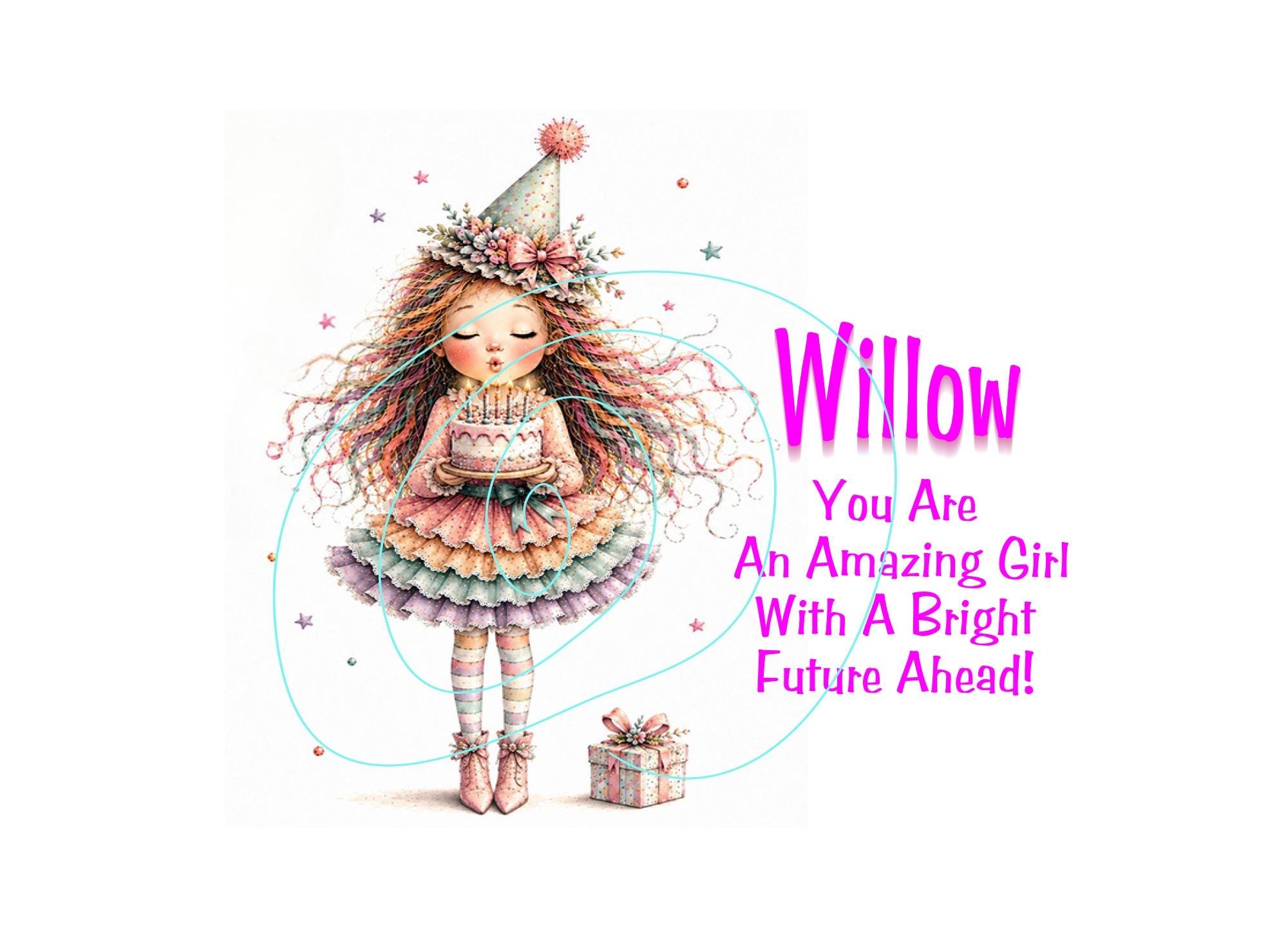 Girl Birthday Card – Dream Big, Reach Stars, Bright Future Message