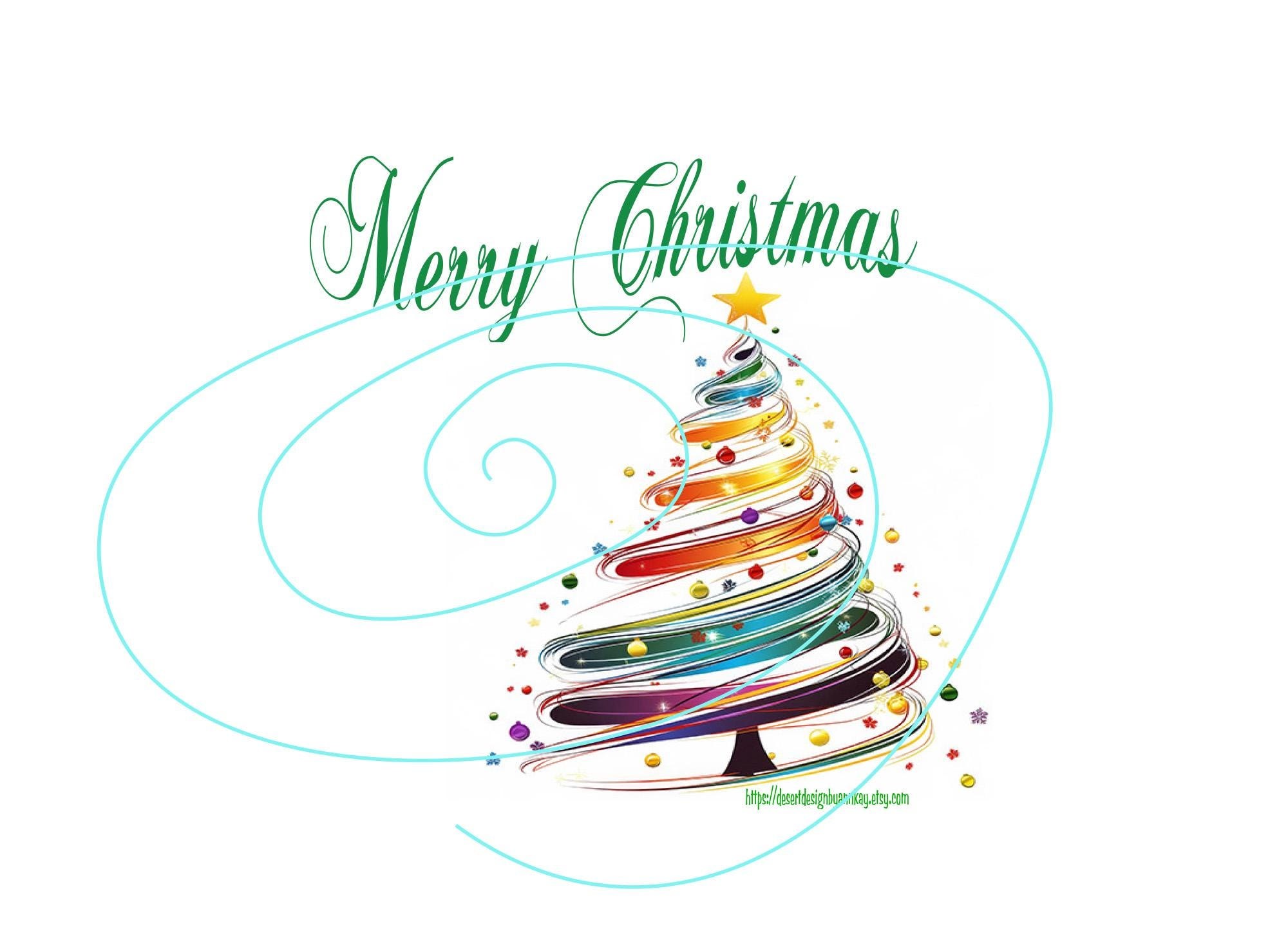 Digital DIY Christmas Card - Unlimited Custom Designs - Email or USPS - Blank Inside - Abstract Stationery