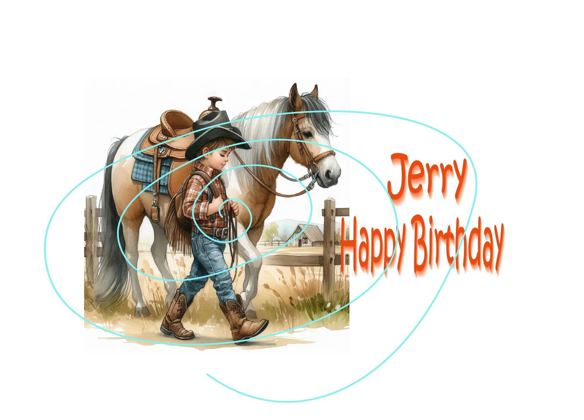 Youth Cowboy Birthday Card – Little Adventurer Celebration
