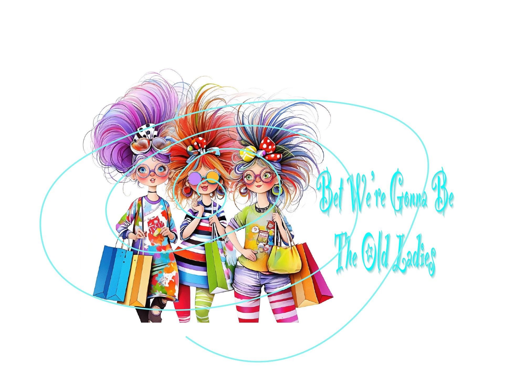Hilarious Birthday Card - Age-Related Humor for Trouble-Making Old Ladies