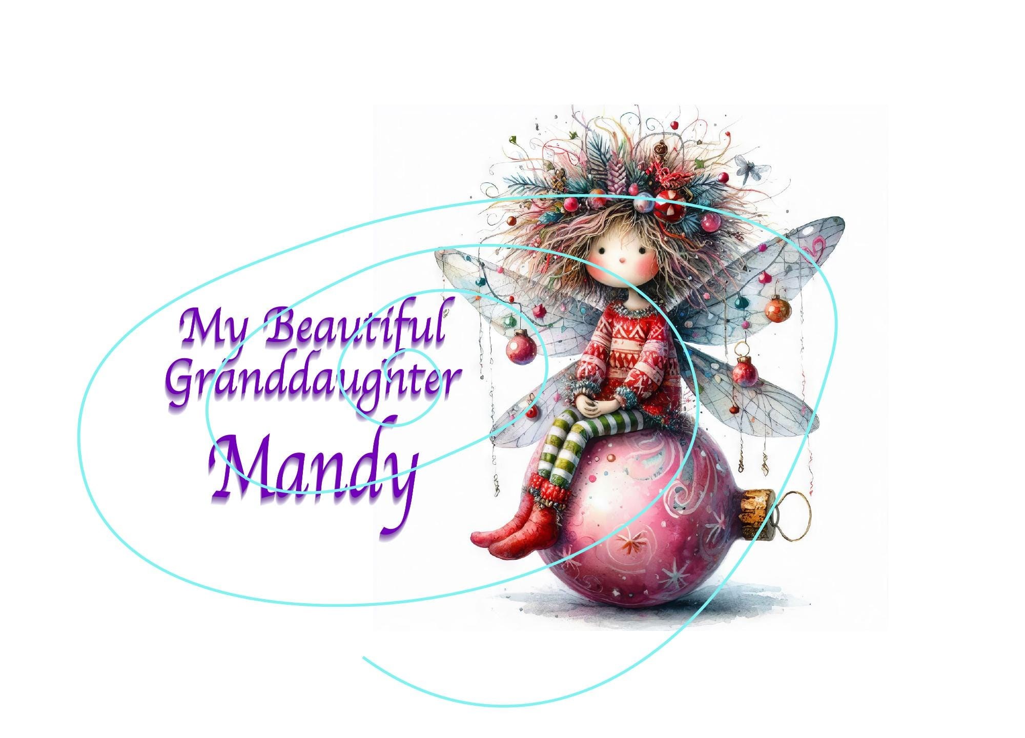 Christmas Card for Granddaughter - Sweet Holiday Wishes & Gingerbread Hugs