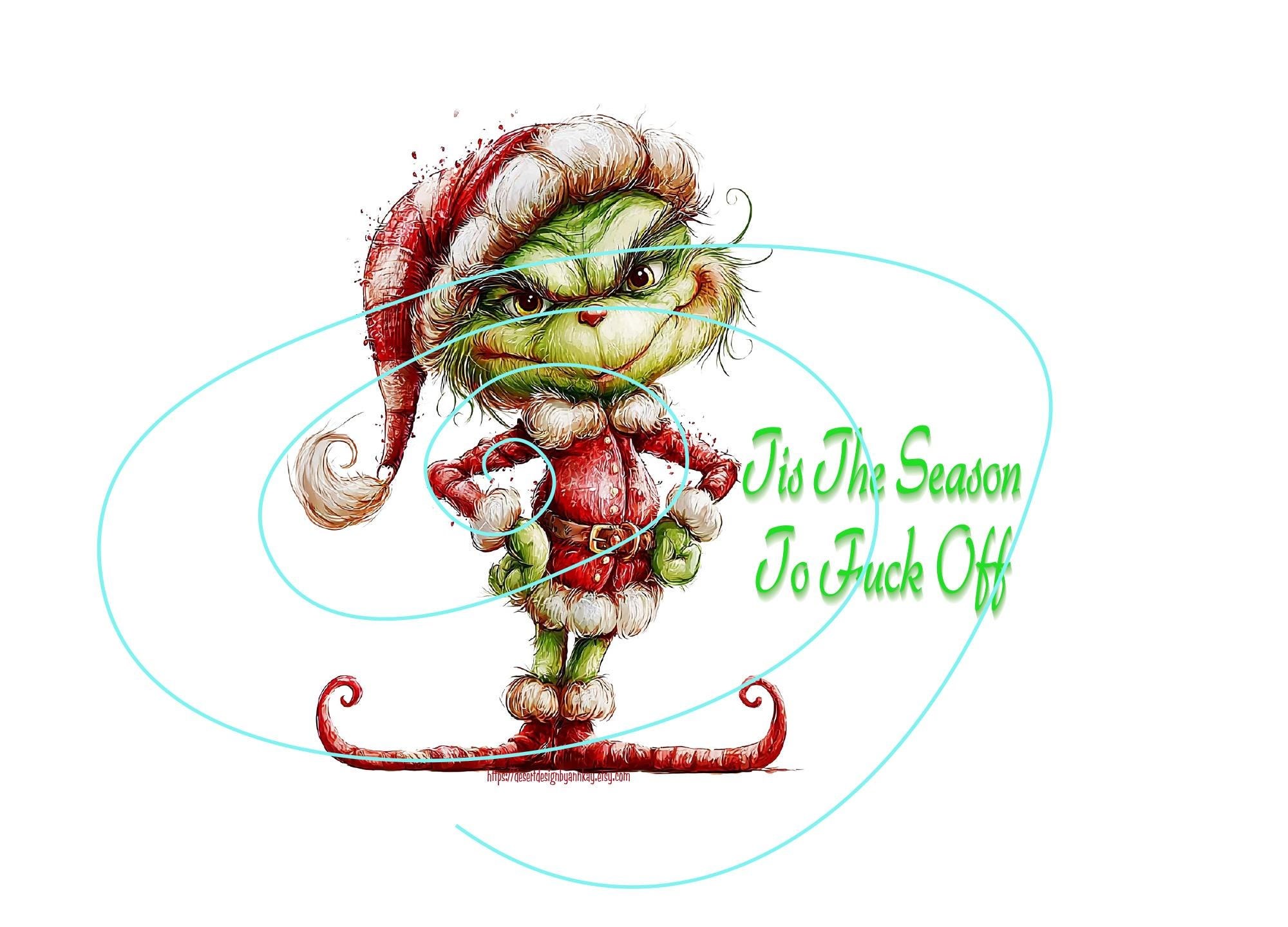 Abstract Grinch Digital Stationery - Create Unlimited Christmas Cards Today!