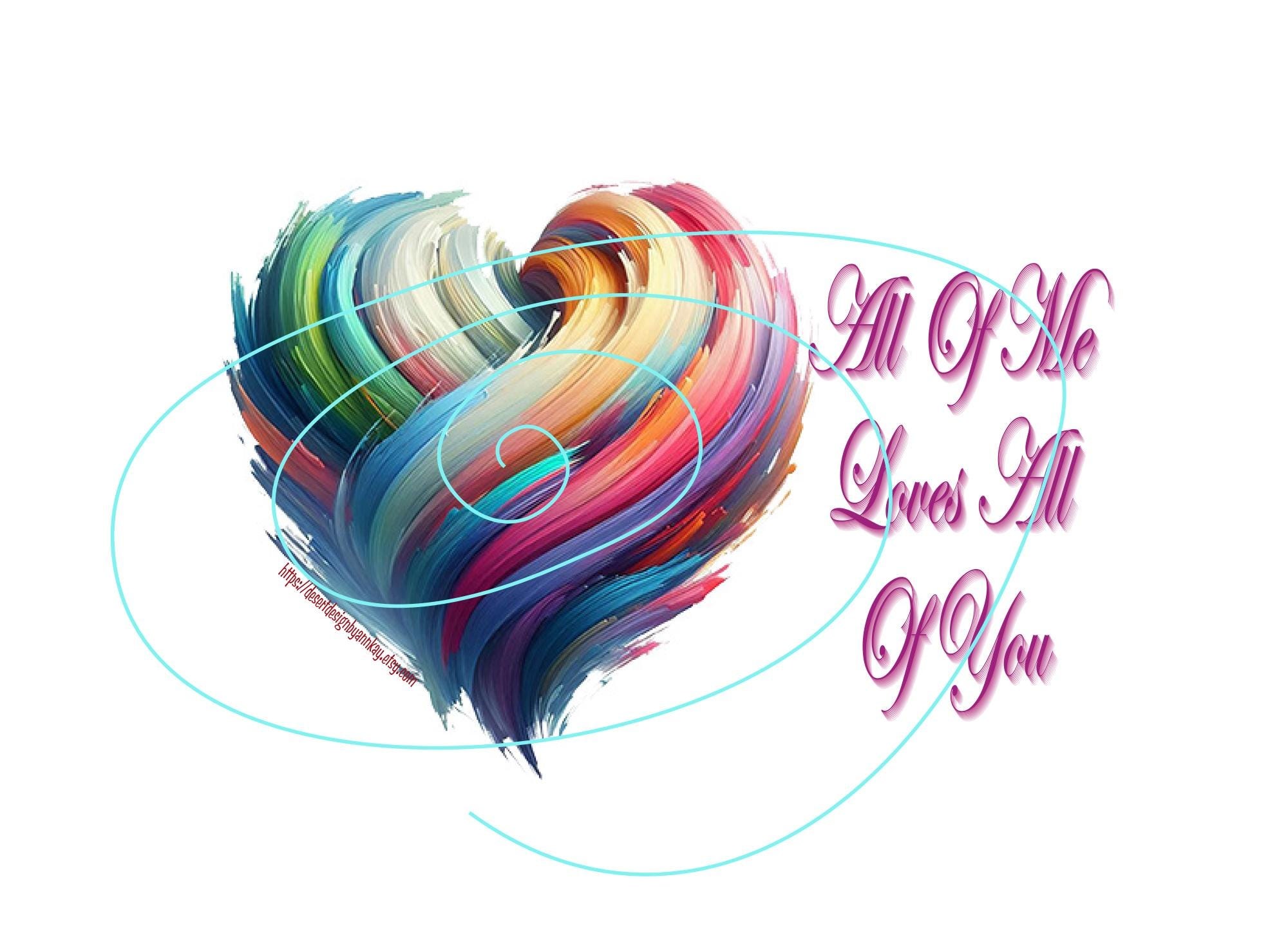 Digital DIY Love Card - Heart Stationary - Custom Designs - Blank Inside -Abstract Style