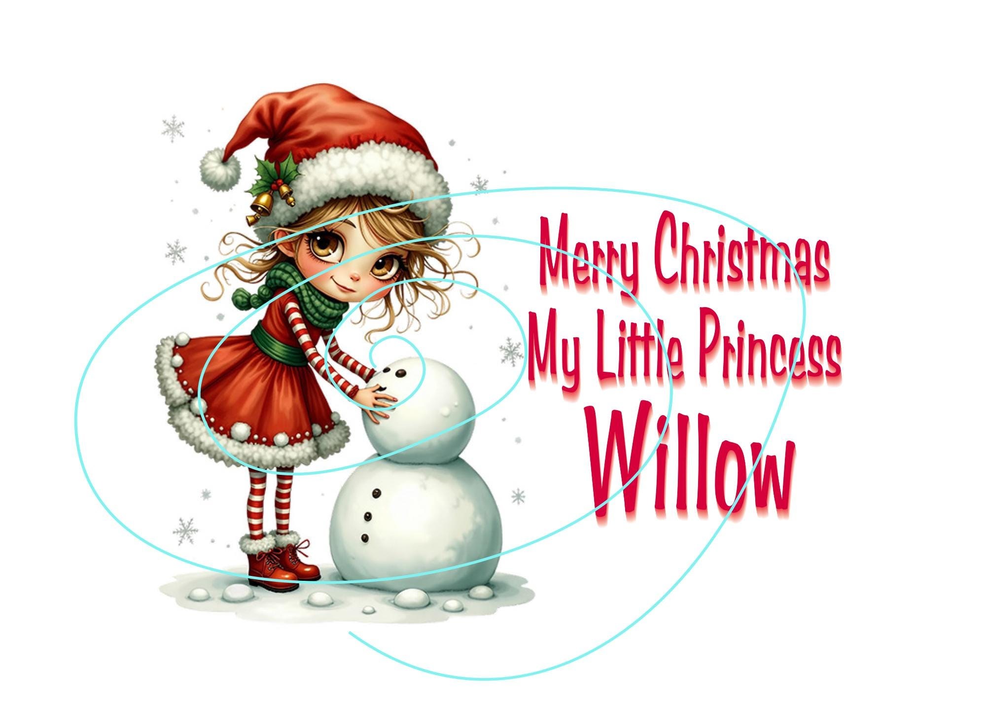 Merry Christmas Card for Young Girls - My Little Princess, May Your Dreams Come True