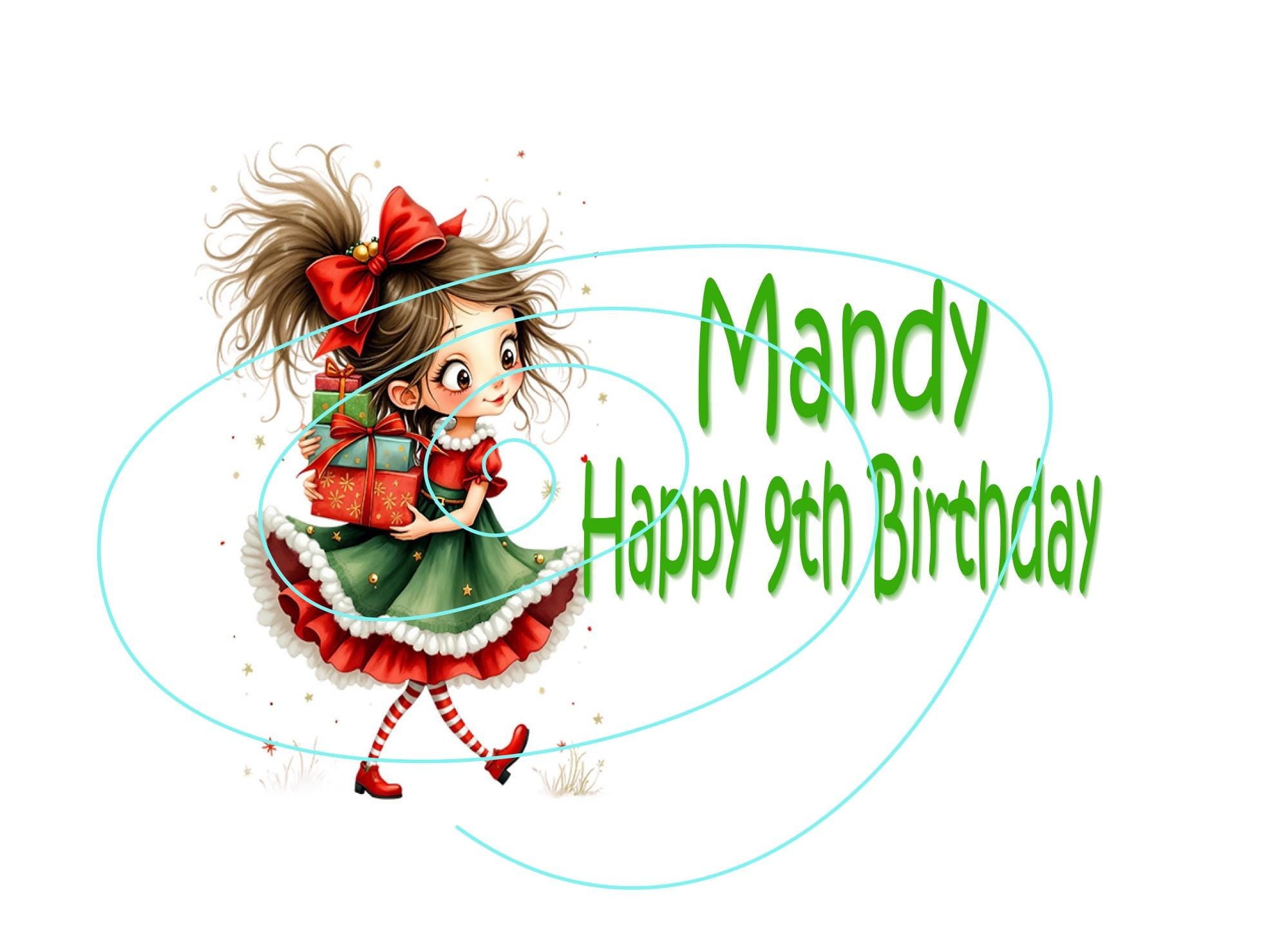 December Birthday Card for Little Girls – Birthday & Christmas Gifts Not Combined