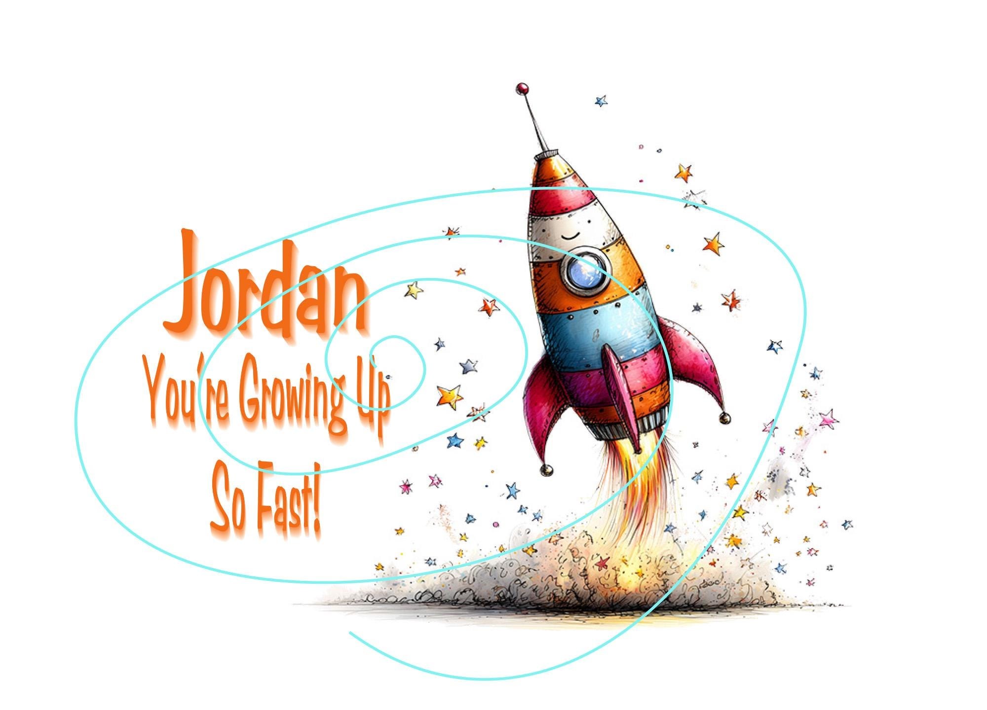 Spaceship Birthday Card for Kids - ‘Soon You’ll Drive a Spaceship!