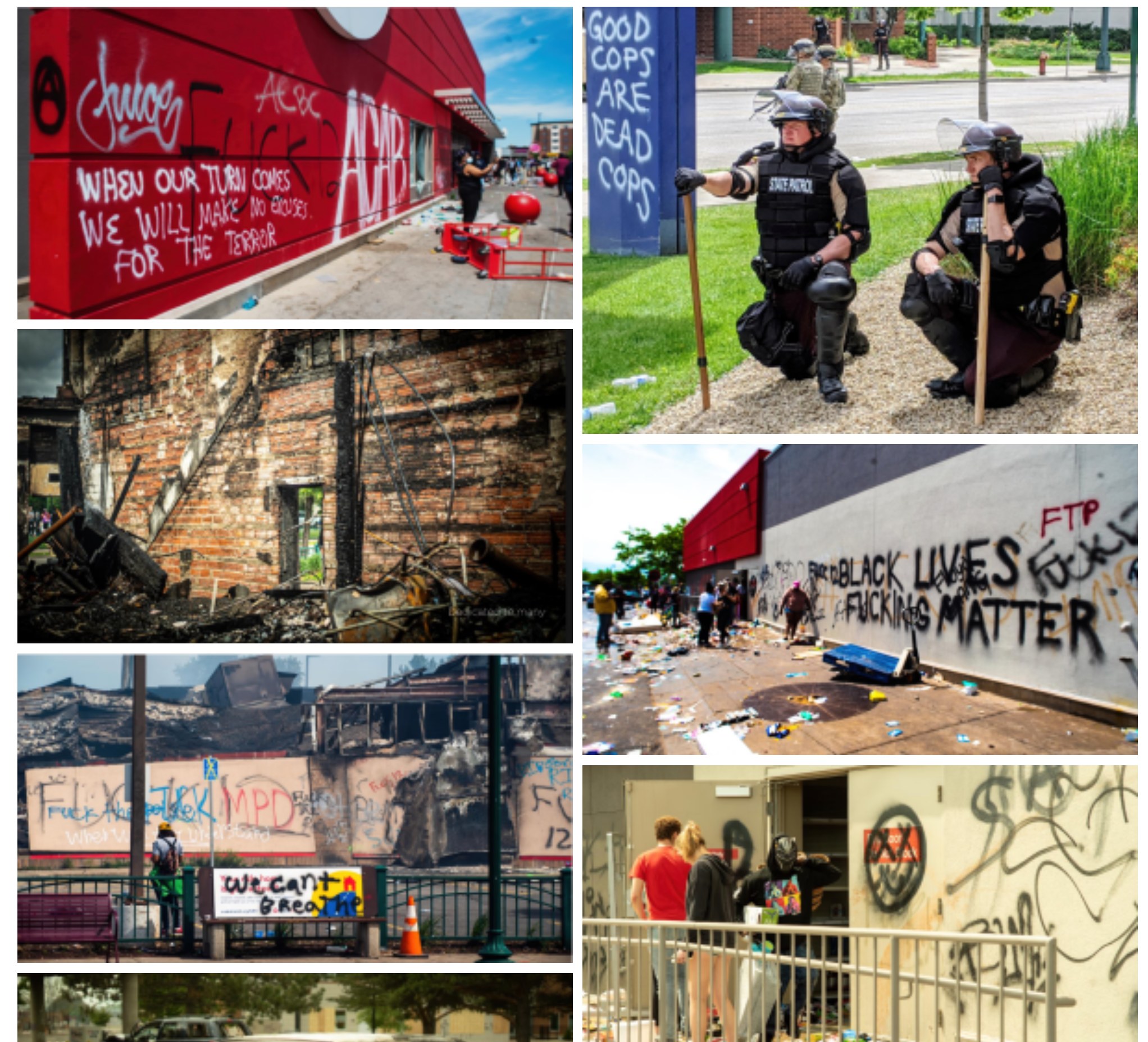 Photographs supplied by the site owner for the riot photographer interview entry
