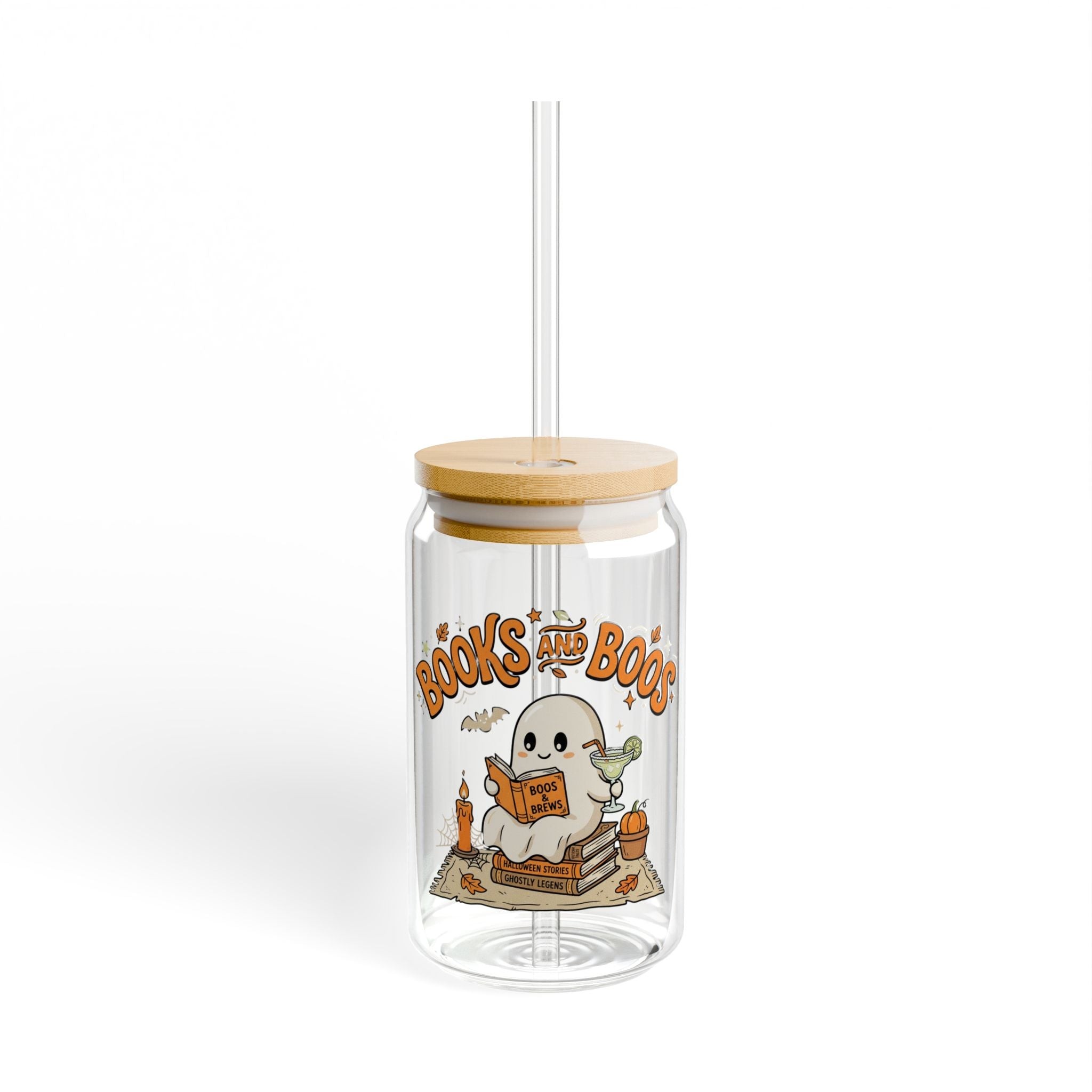 Books and Boo's ghost glass sipper