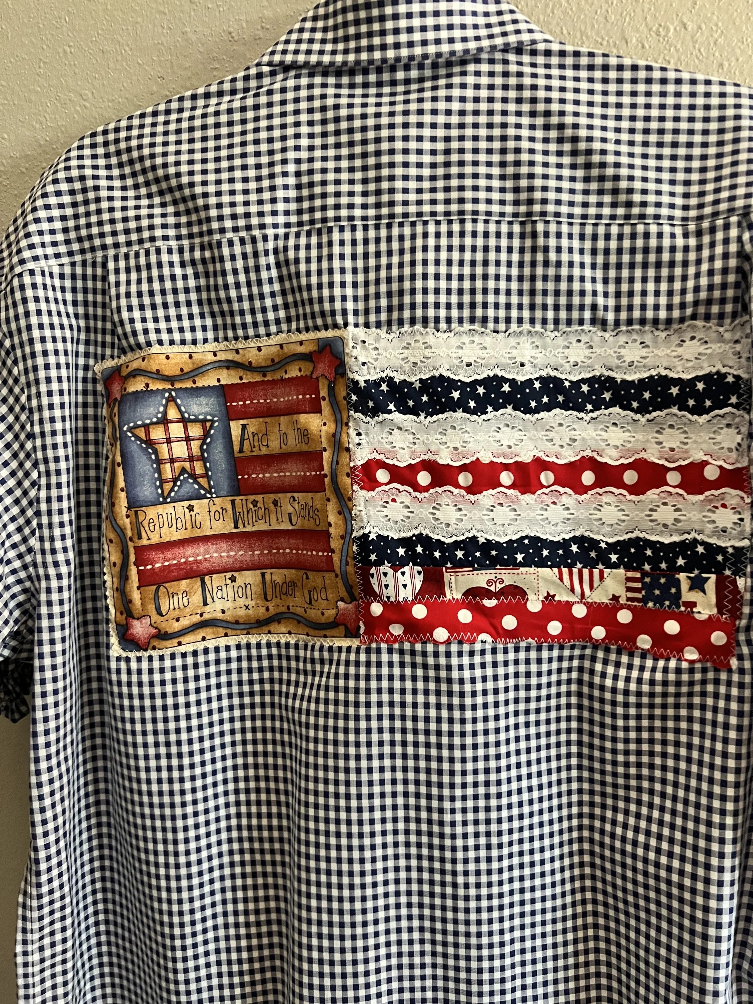 Reworked Men's Shirt Americana July 4th Spirit Size: XXL