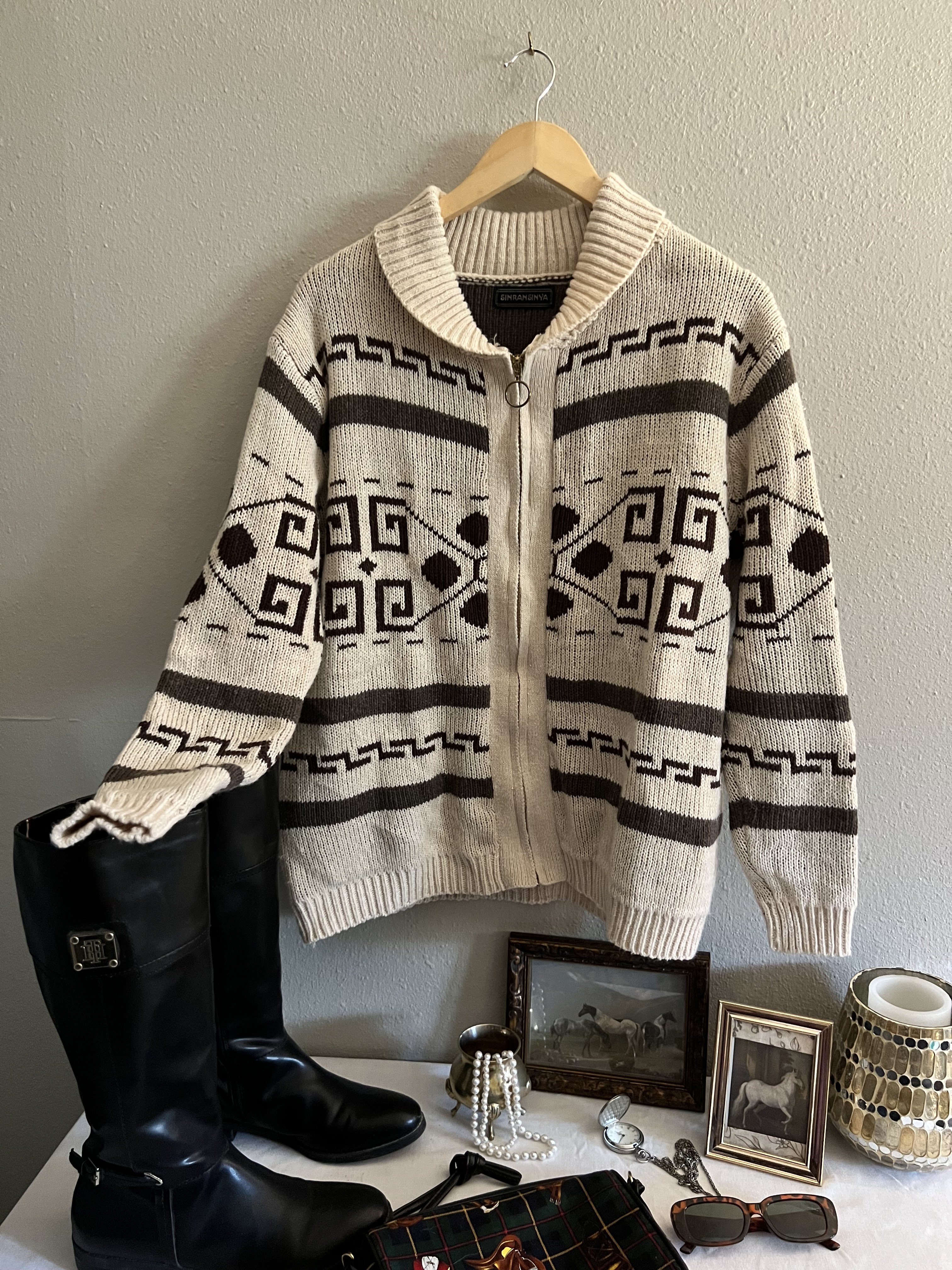 Classic Striped Parisian Cardigan  Size: XXL