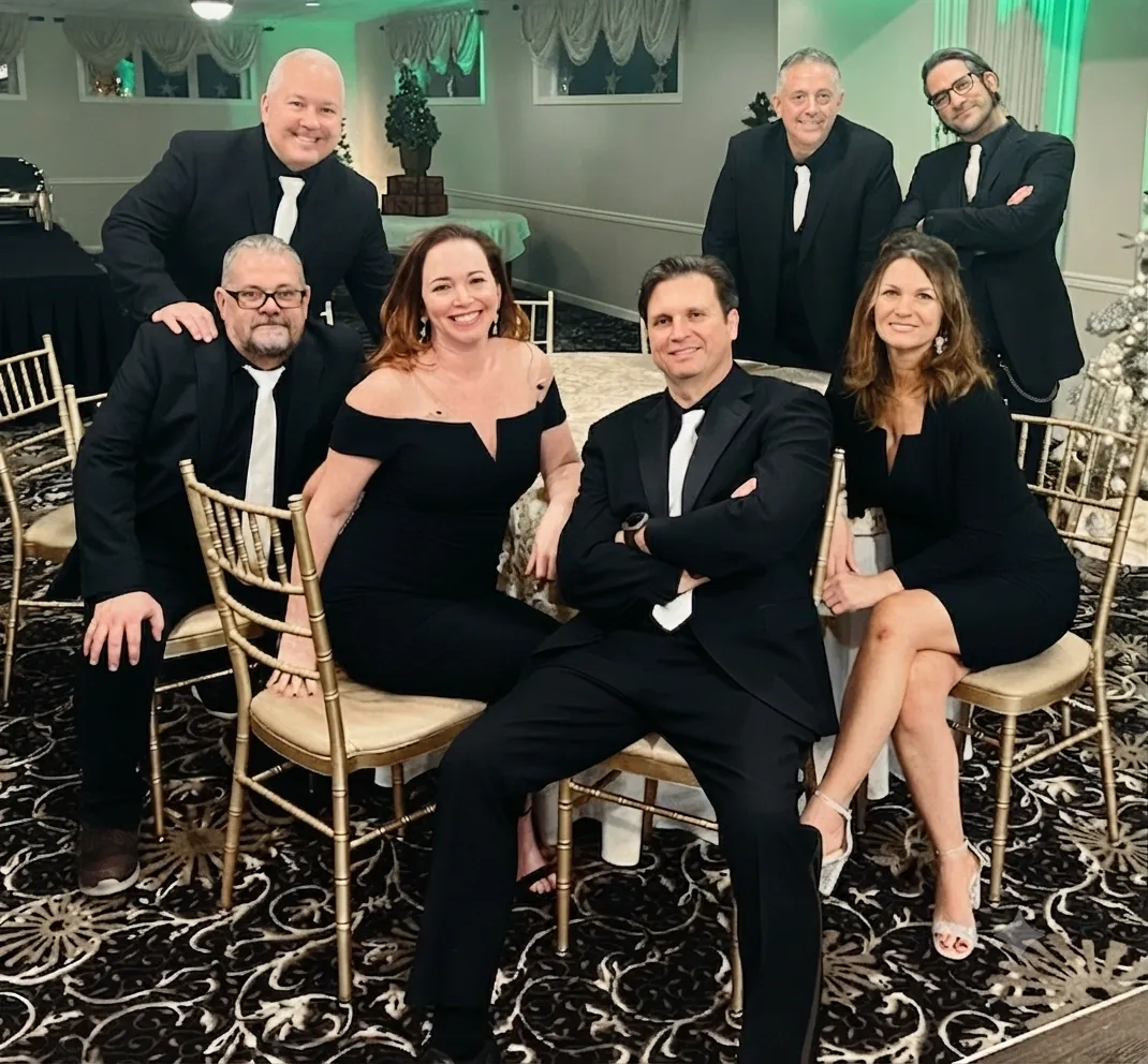 The Bigg Romeo lineup dressed for a wedding celebration