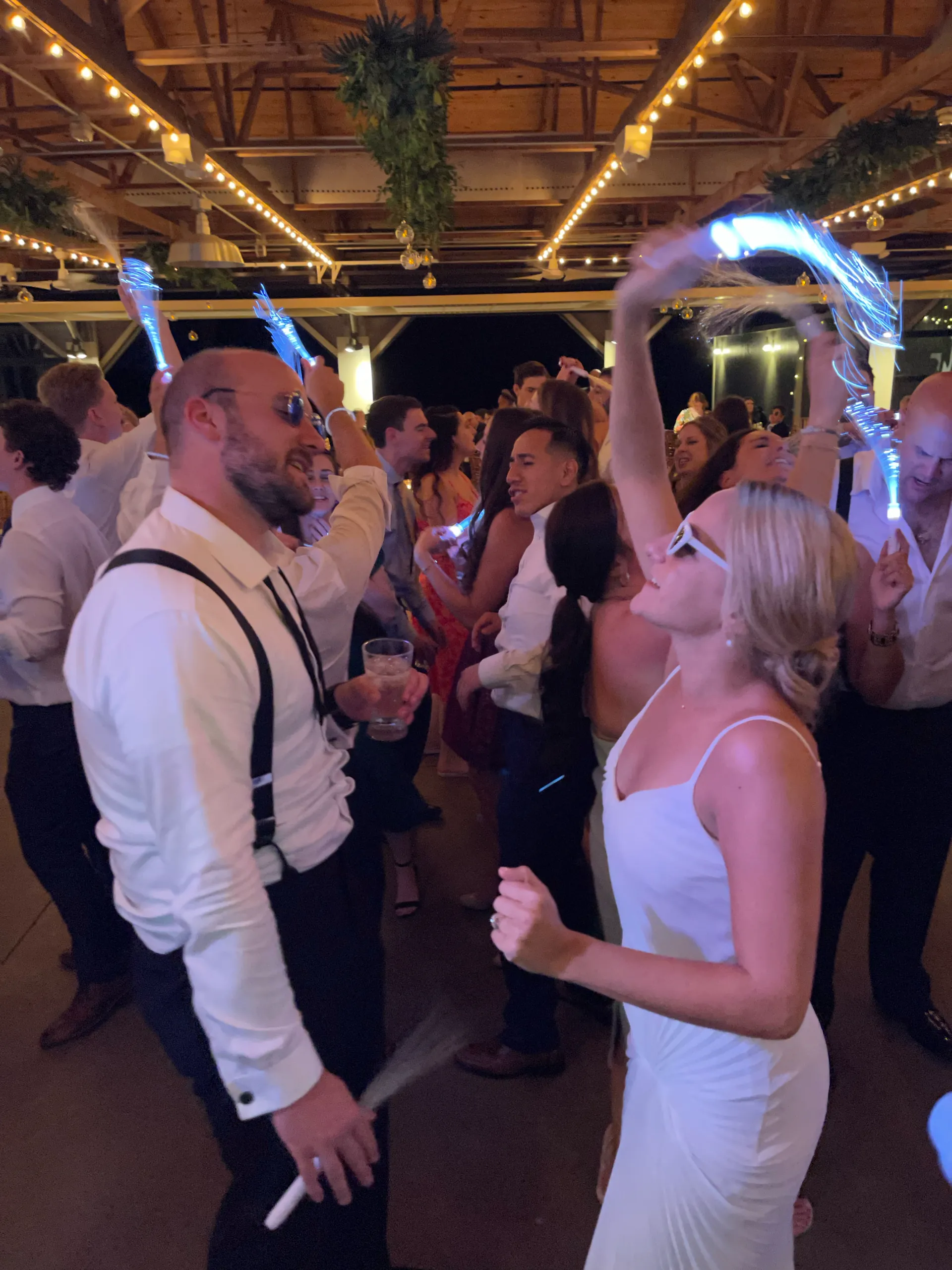 A lively Montgomery County-area wedding dance floor