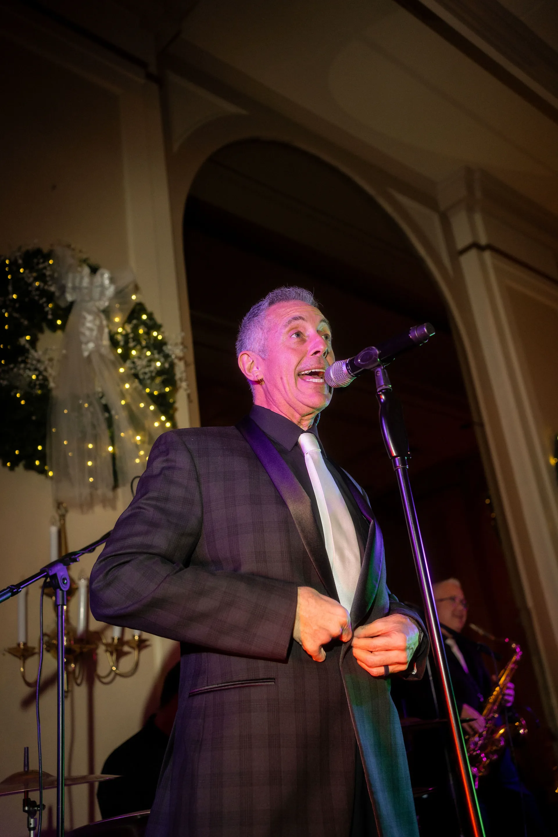 Bigg Romeo's band leader performing live at a wedding