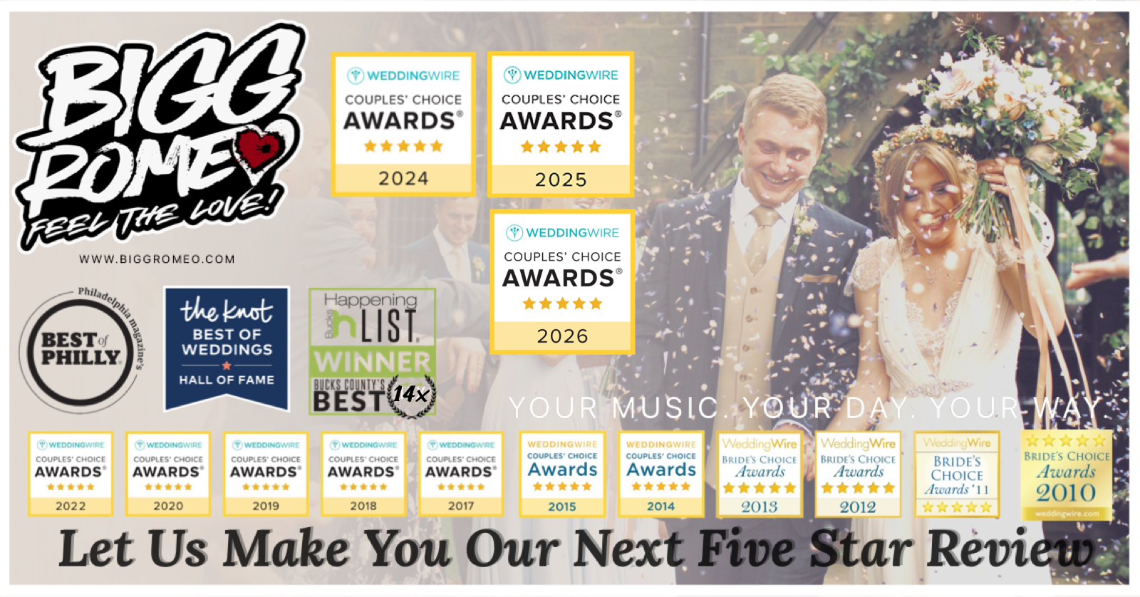 Bigg Romeo wedding-industry awards and recognitions