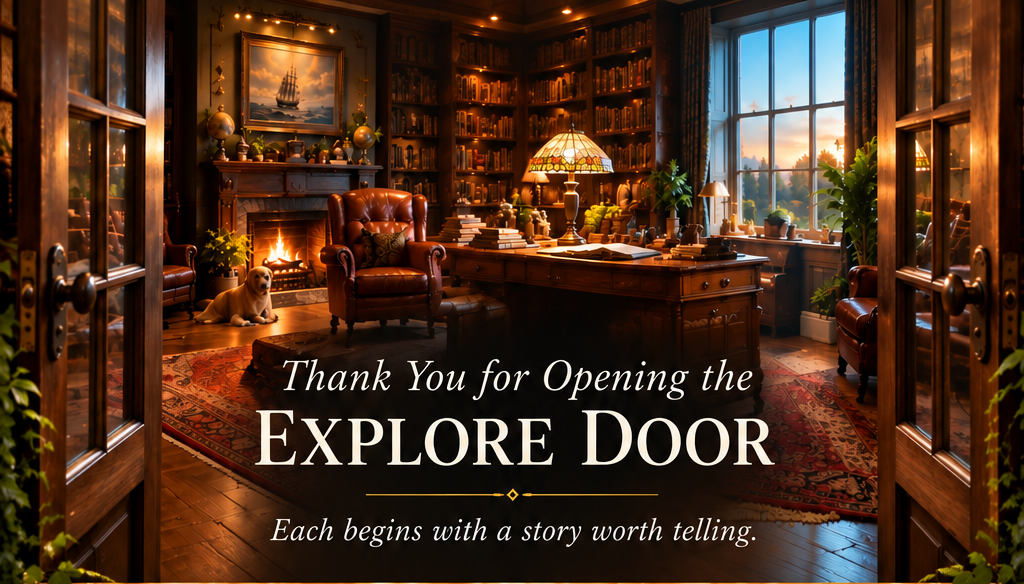 Thank you for opening the Explore Door. Each begins with a story worth telling.