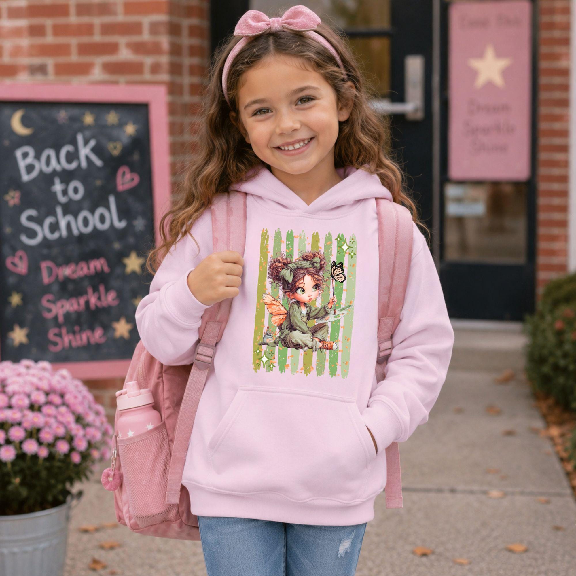 Whimsical Fairy Artist Youth Hoodie