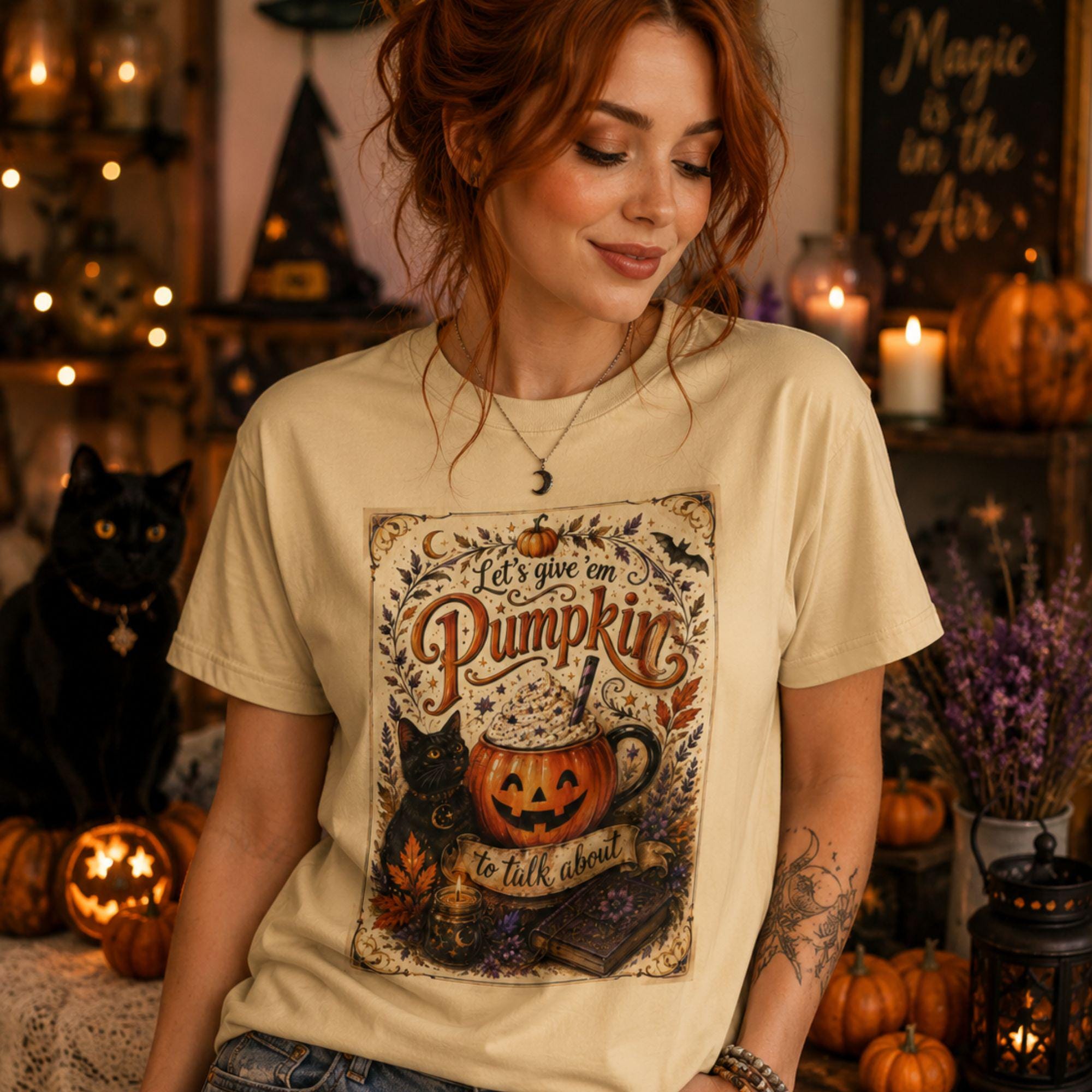 Let's Give 'Em Pumpkin to Talk About Halloween Tee