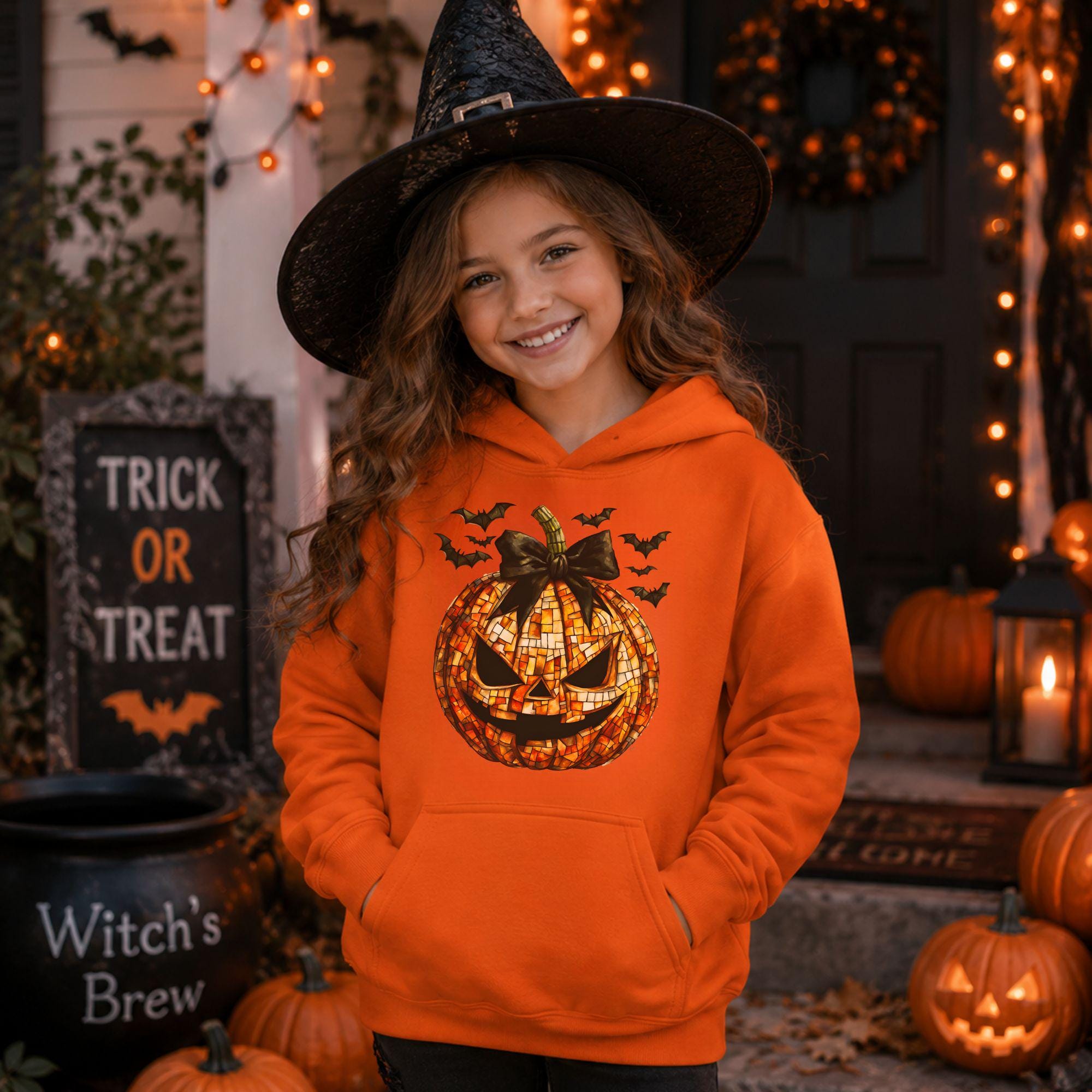 Halloween Pumpkin Youth Hoodie