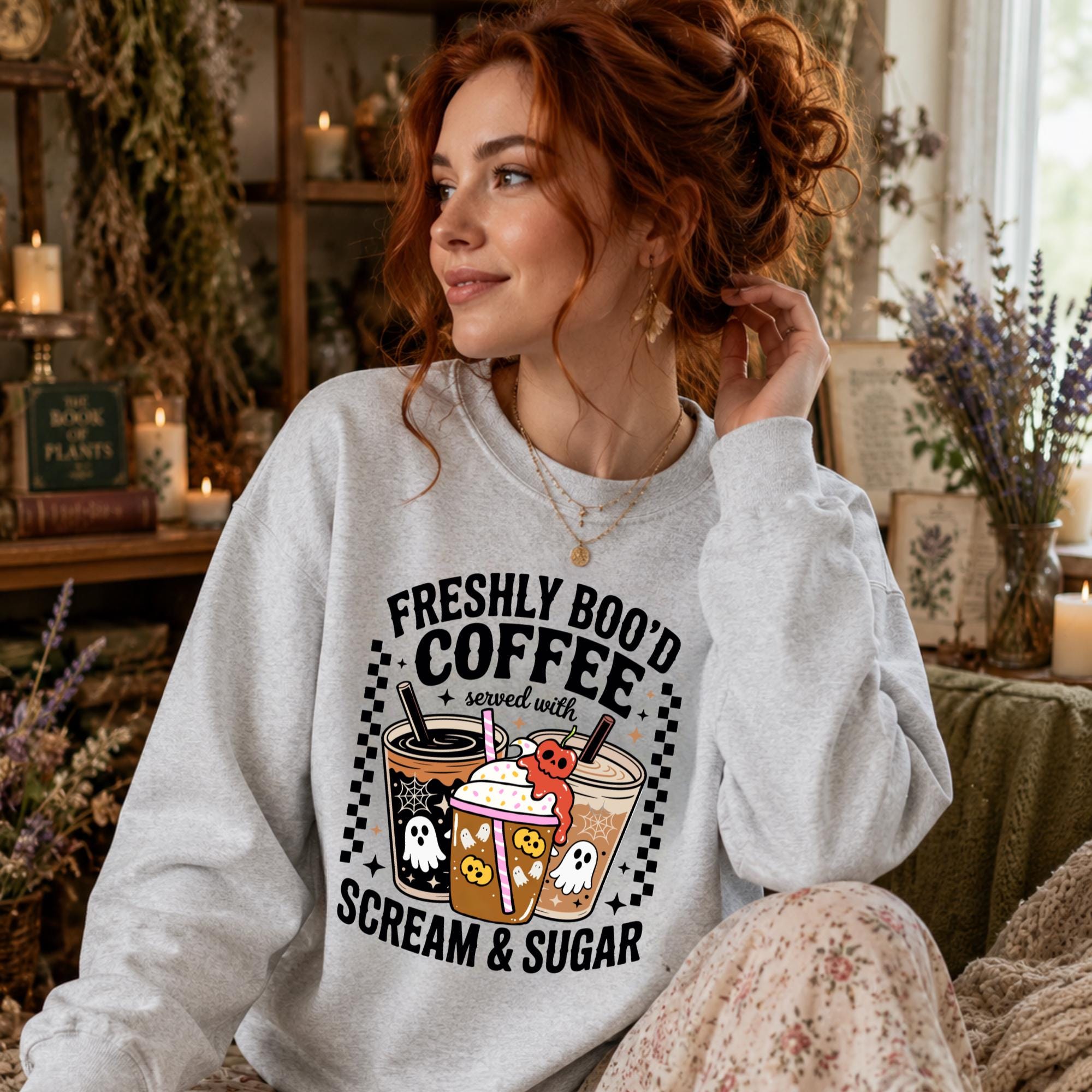 Freshly Boo'd Coffee Halloween Sweatshirt
