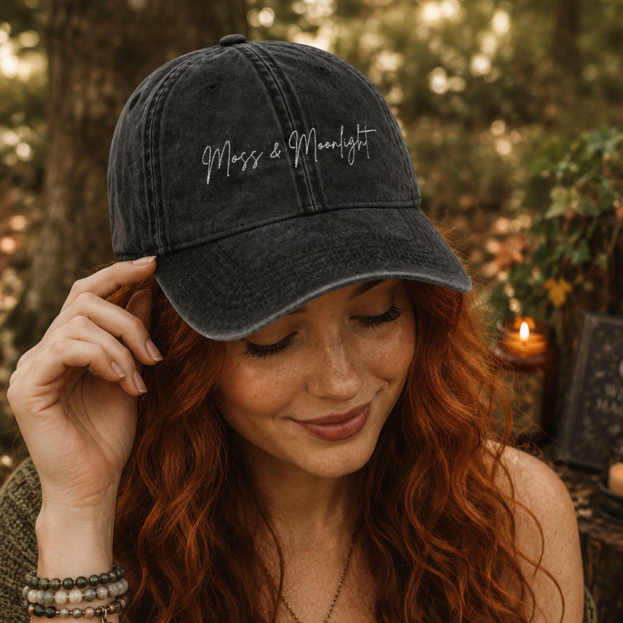 Moss & Moonlight Embroidered Vintage Dad Hat