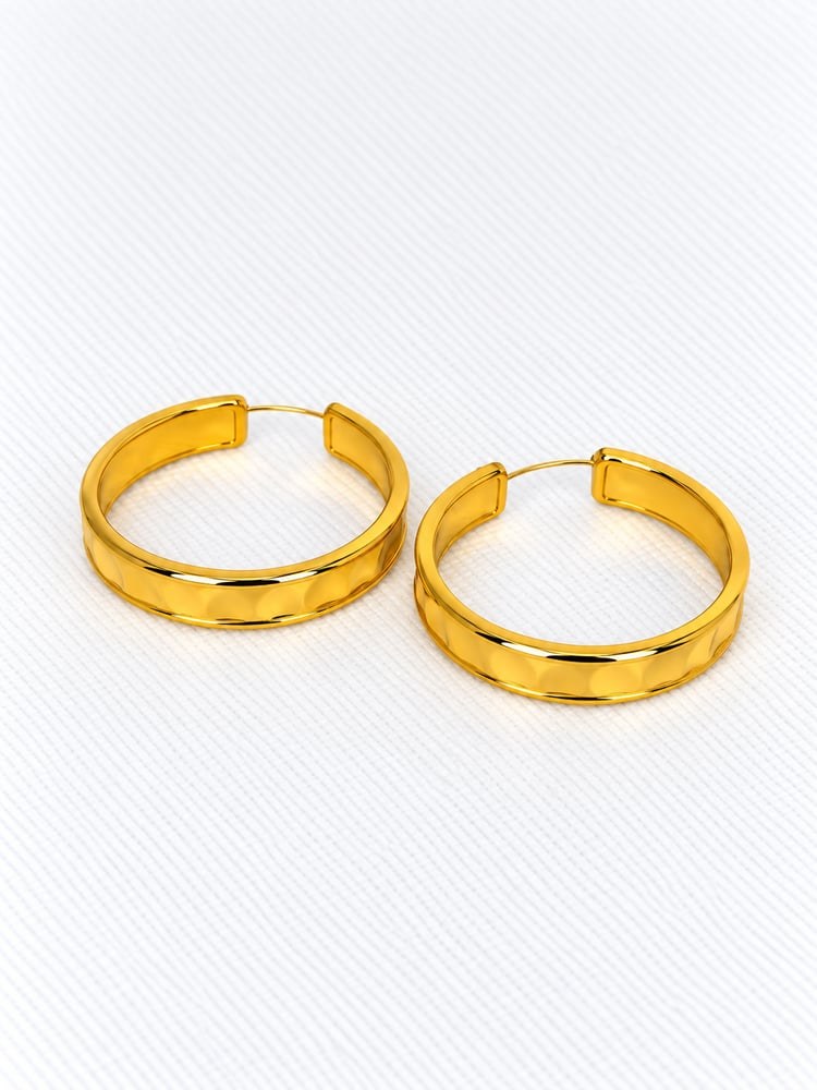 Abstract Hoop Earrings