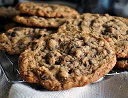 Freshly baked oatmeal cookies