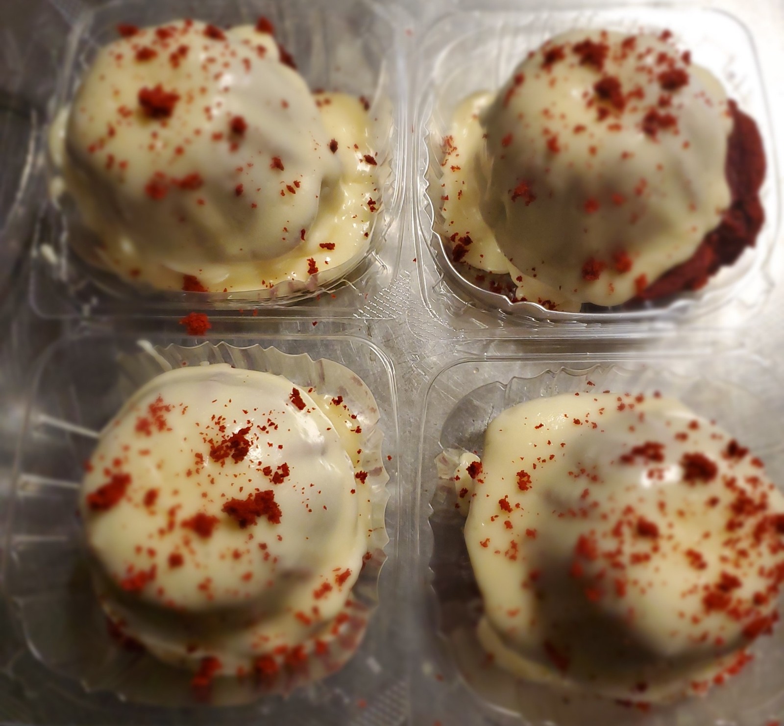 Red velvet mini Bundt cakes prepared for sharing