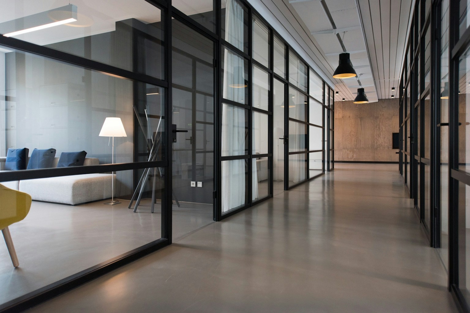 Modern office interior prepared for a business communications planning session
