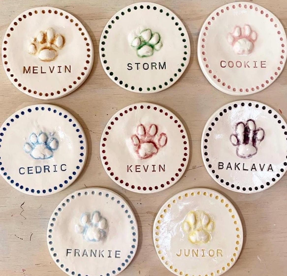 Personalized Ceramic Dog Paw Print Ornament – Custom Pet Keepsake, Small-Medium Dog, view 19