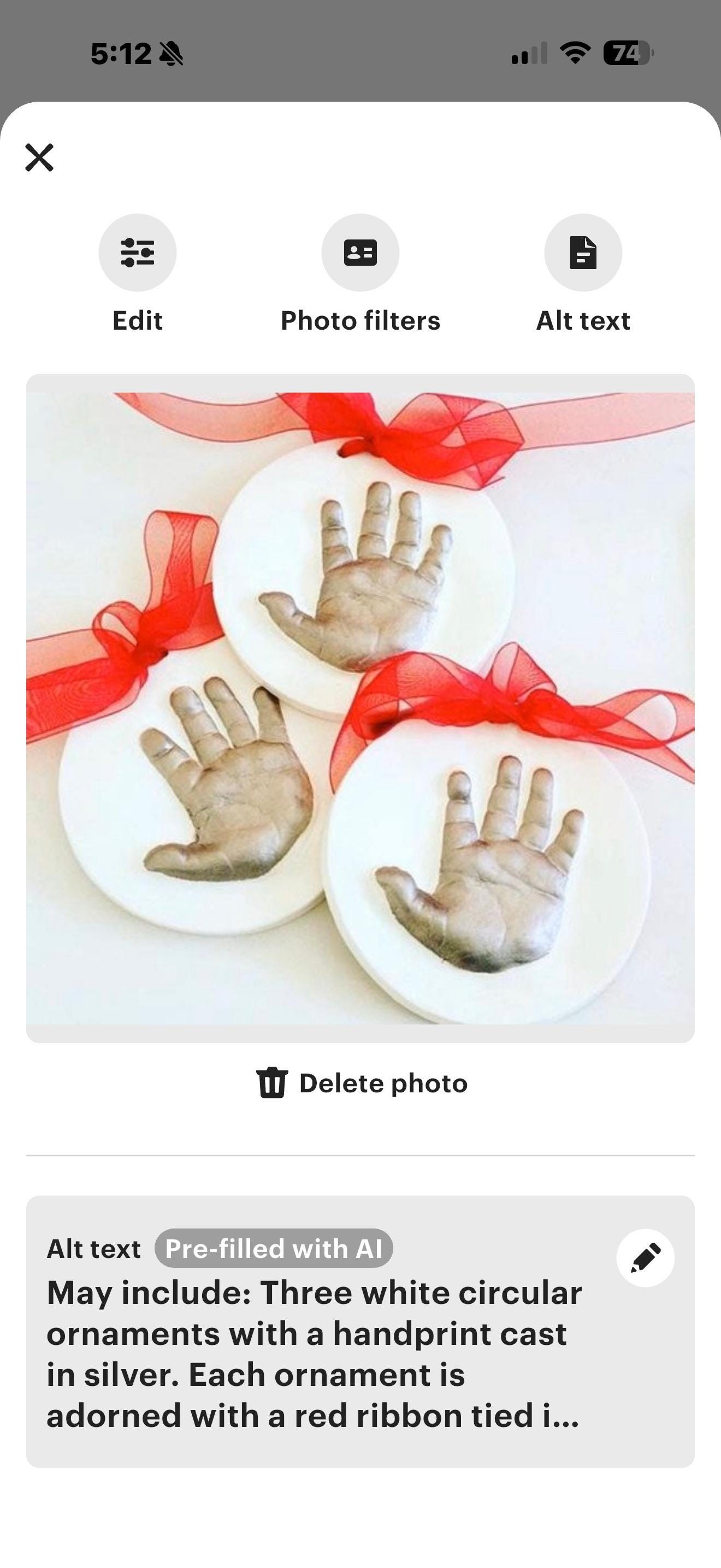 Baby Hand Print Ornament, Ceramic Handprint Keepsake Ornament - Newborn Heirloom Hand Print Ornament - New Baby Memento Ornament, view 18