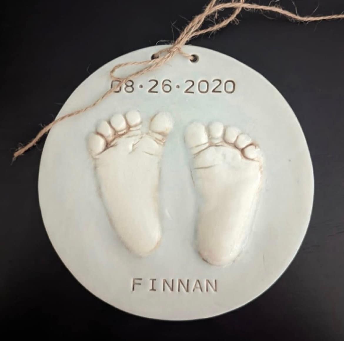 Hand and Footprint Ornament – Newborn Keepsake Present (4.5 inches), view 3