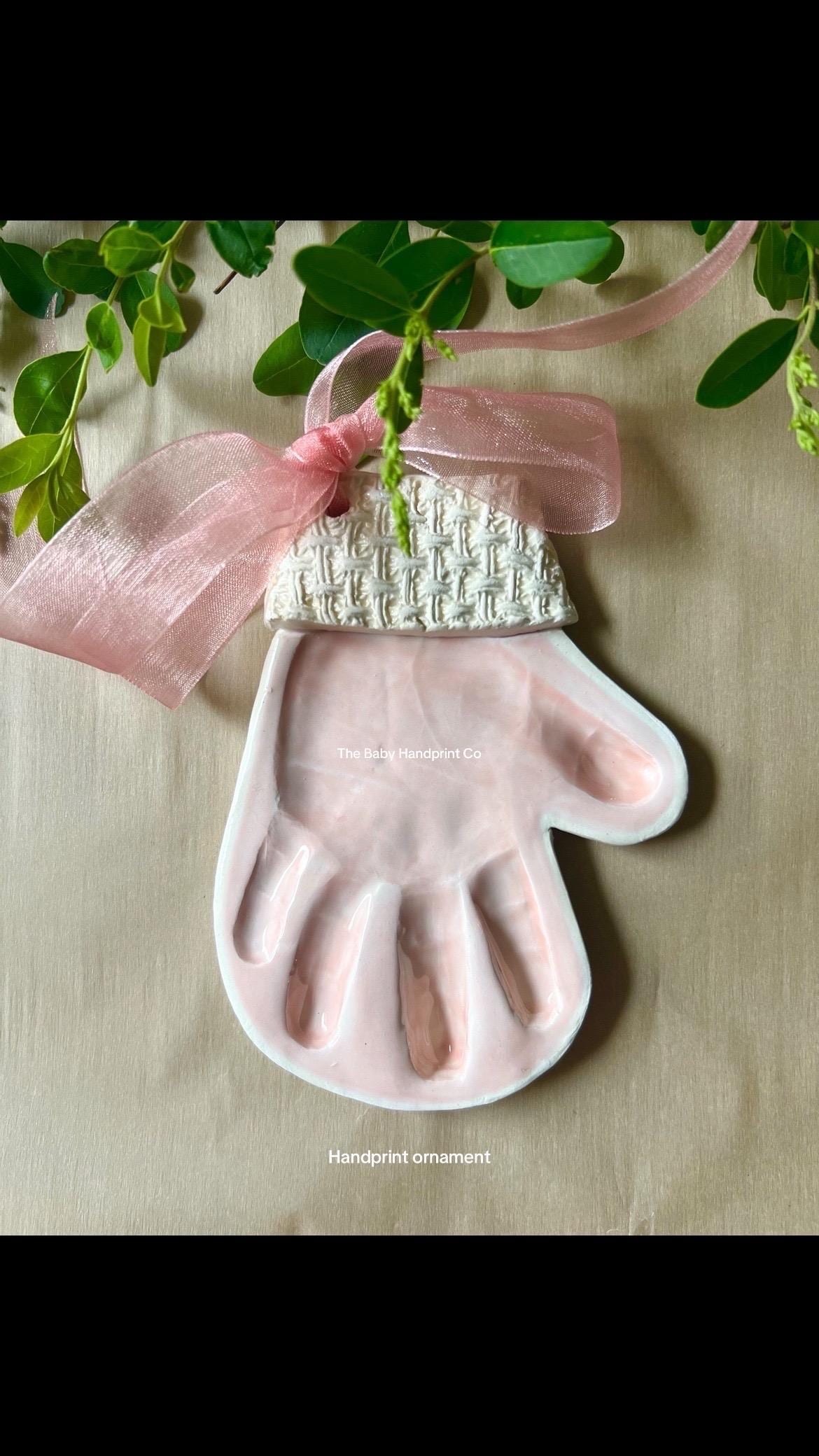 Custom Baby Handprint Mitten Ornament, Keepsake Mold Kit, view 8