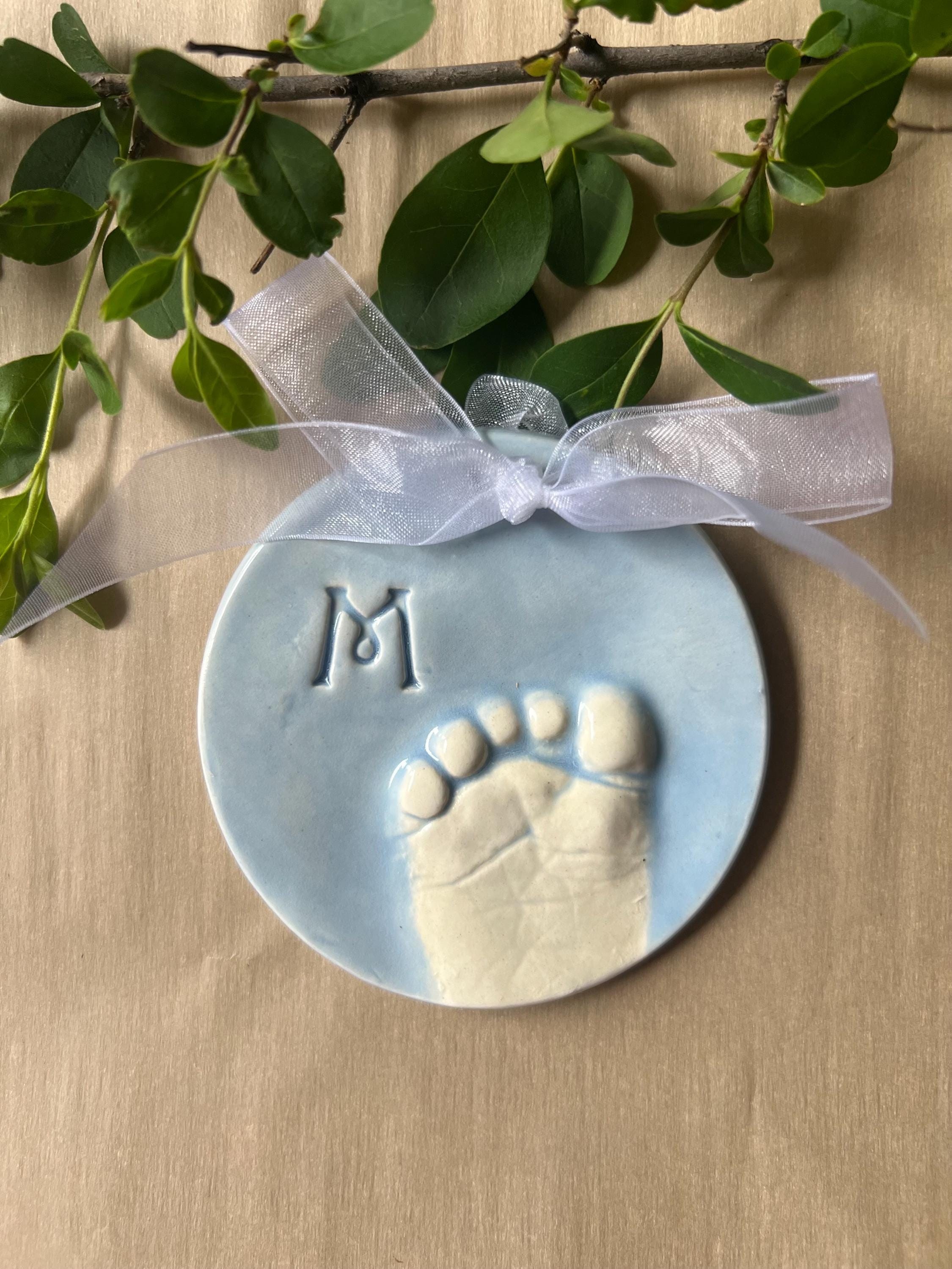 One Tiny Toe Footprint Ornament Keepsake, Tiny Toe Print Mold, Baby Ornament Gift, view 5