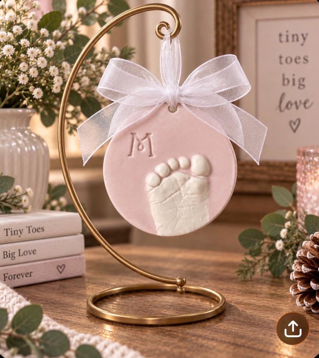 Tiny Toe Ornament Enlarged newborn- 24 months