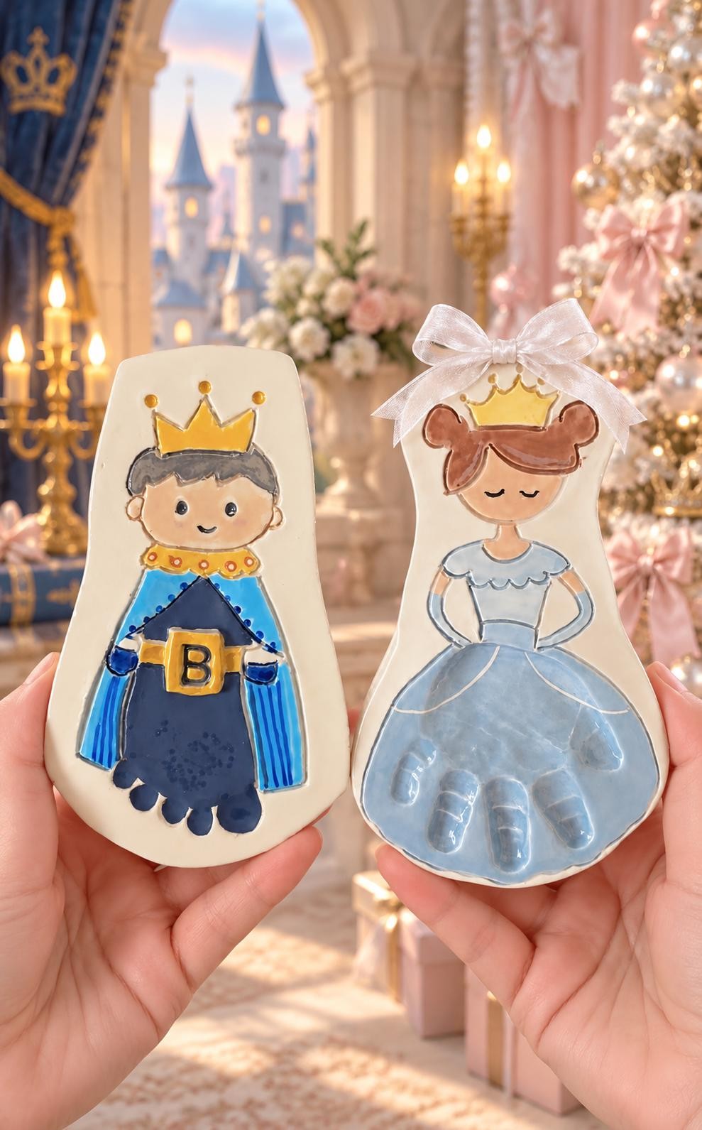 Princess Handprint Keepsake Ornament, Custom Baby Keepsake, Personalized Heirloom, view 4