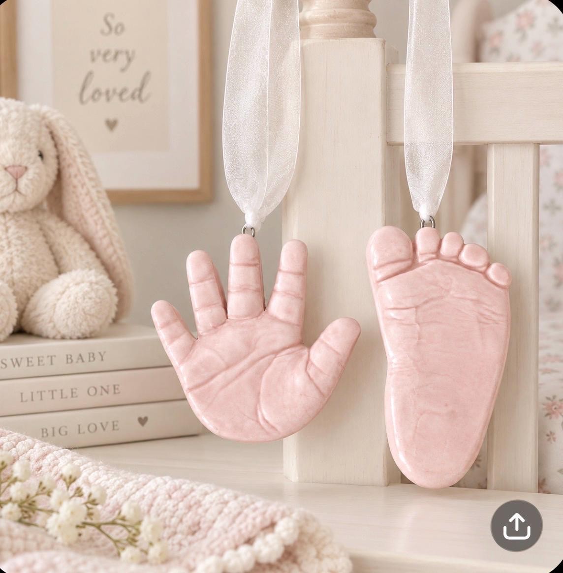 Custom Hand and footprint keepsake ornaments