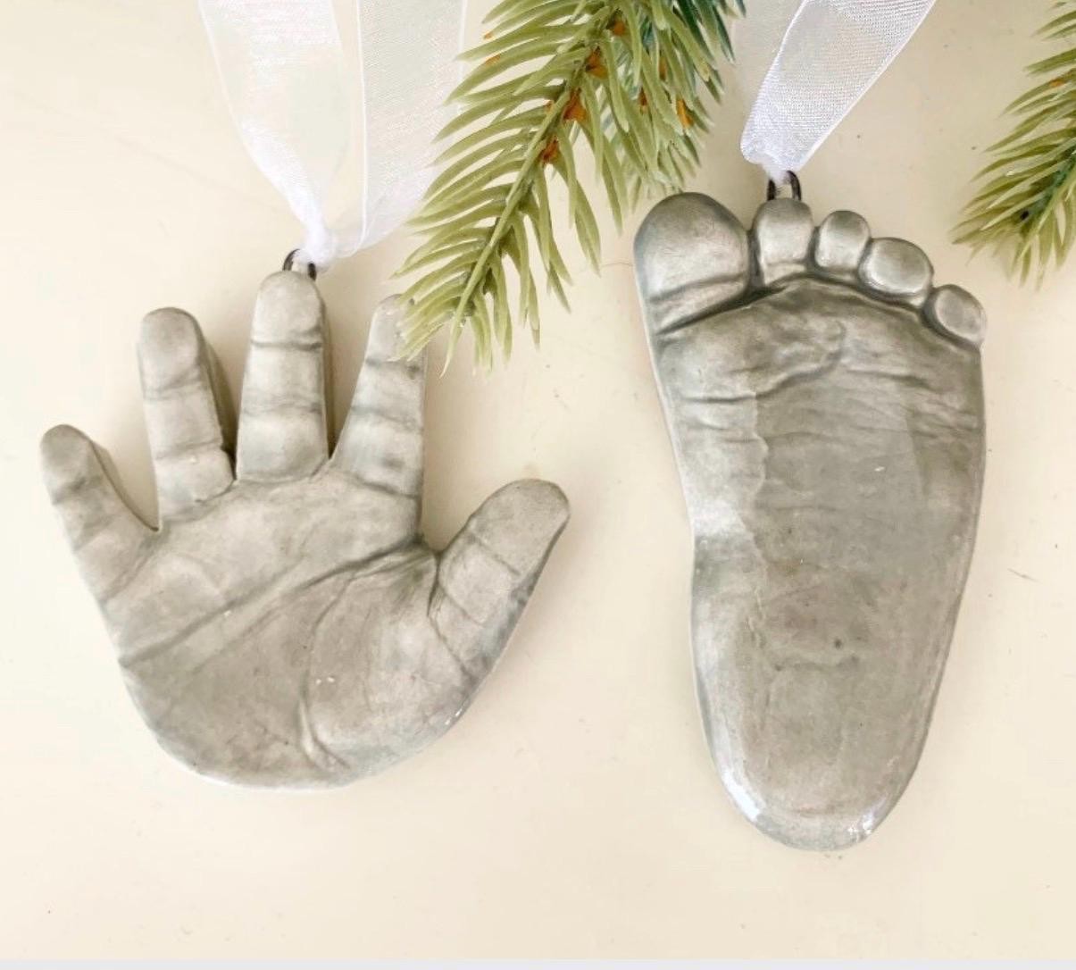 Custom Hand and footprint keepsake ornaments, view 6