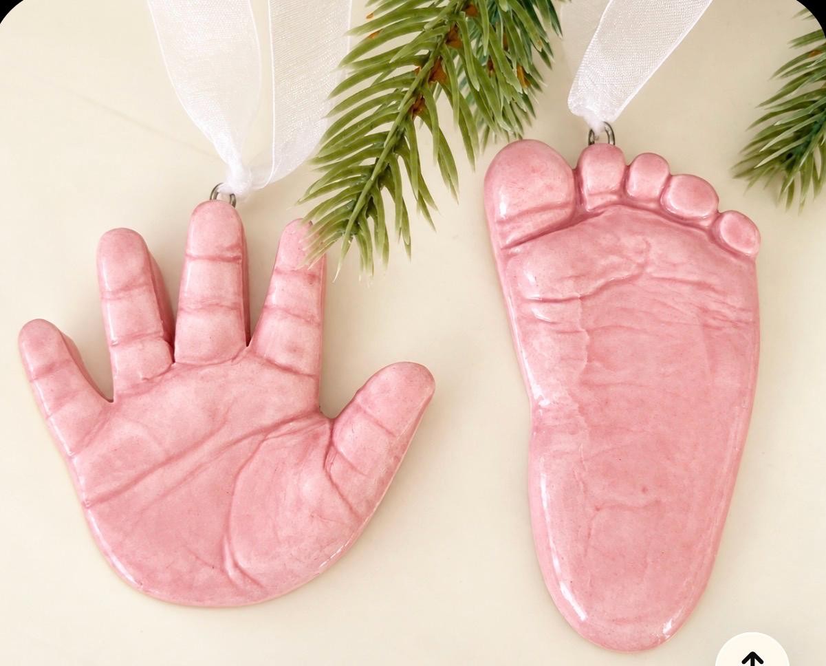 Custom Hand and footprint keepsake ornaments, view 7