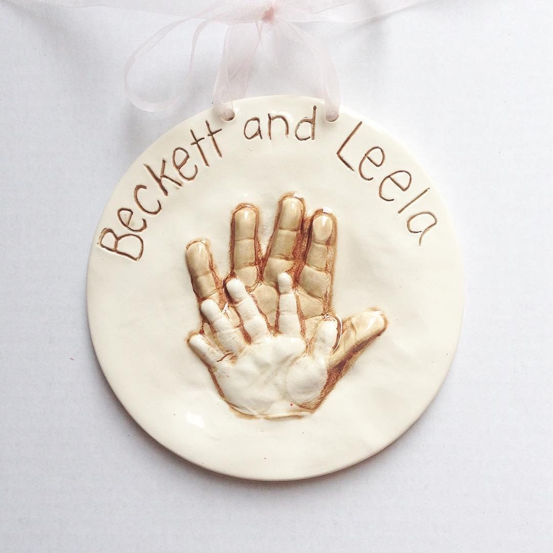 Handprint Sibling Keepsake, Brother and Sister Keepsake Art - Handprint Art - Family Keepsake - Hand Print Gift, view 3