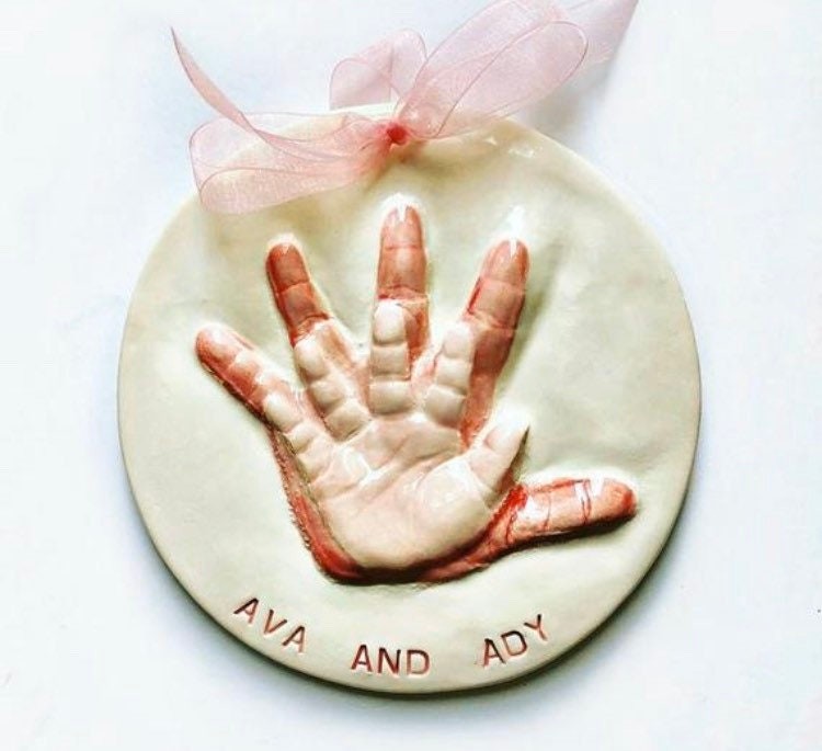 Handprint Sibling Keepsake, Brother and Sister Keepsake Art - Handprint Art - Family Keepsake - Hand Print Gift, view 7